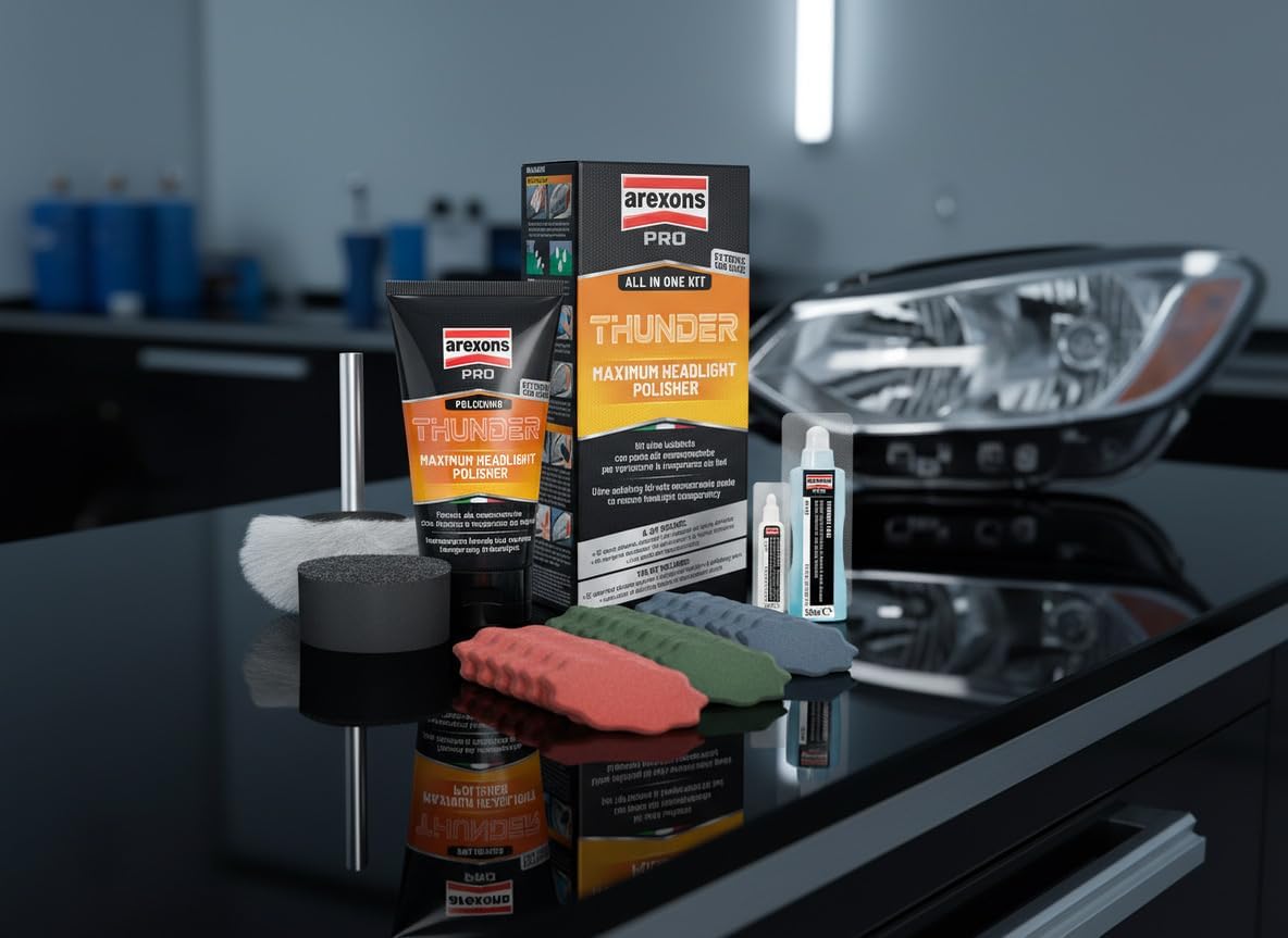 Thumbnail 6 de Arexons Car Care Pro THUNDER - Kit Ultra Lucidante per Fari: lucidatura professionale con ceramica