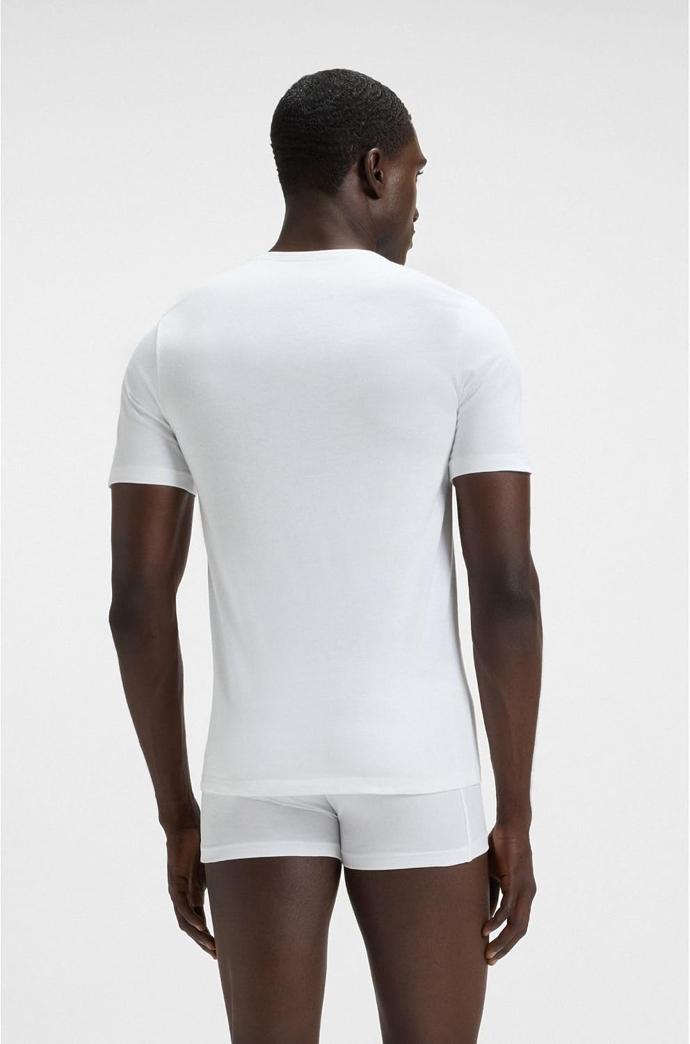 Detalle de Boss Tshirt RN 3P Classic - Camiseta blanca para hombre (M) de manga corta