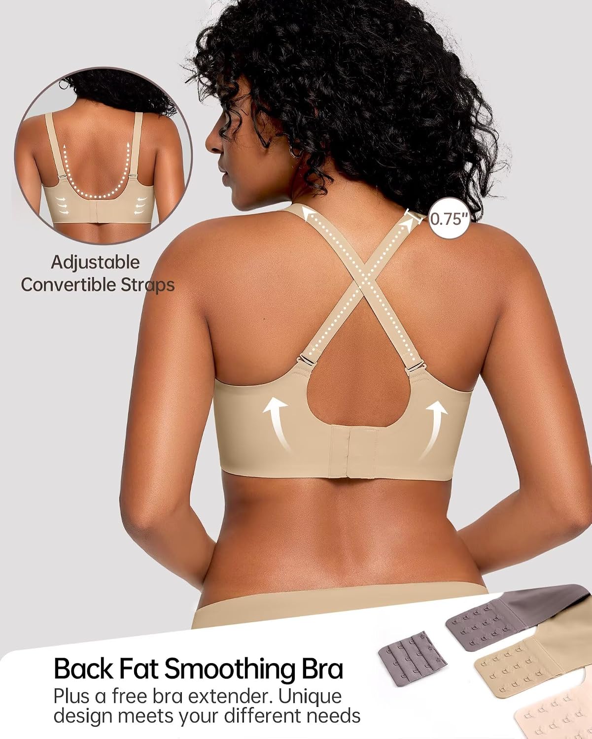 Thumbnail 3 de Vertvie Seamless Jelly Bra, Wireless Push-Up with Scalloped V-Neck