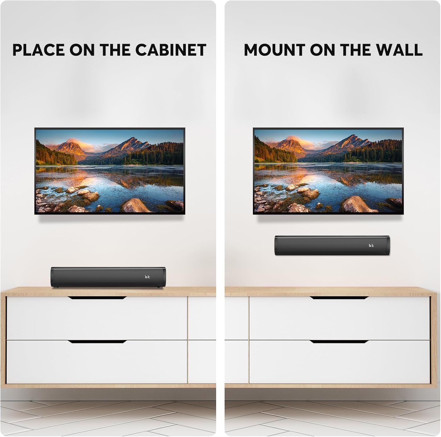 Thumbnail 5 de Wohome 2.1 Sound Bars for TV (S100) with Built-In Subwoofer, Voice Enhancement, Bluetooth 5.3/Optical/AUX/USB