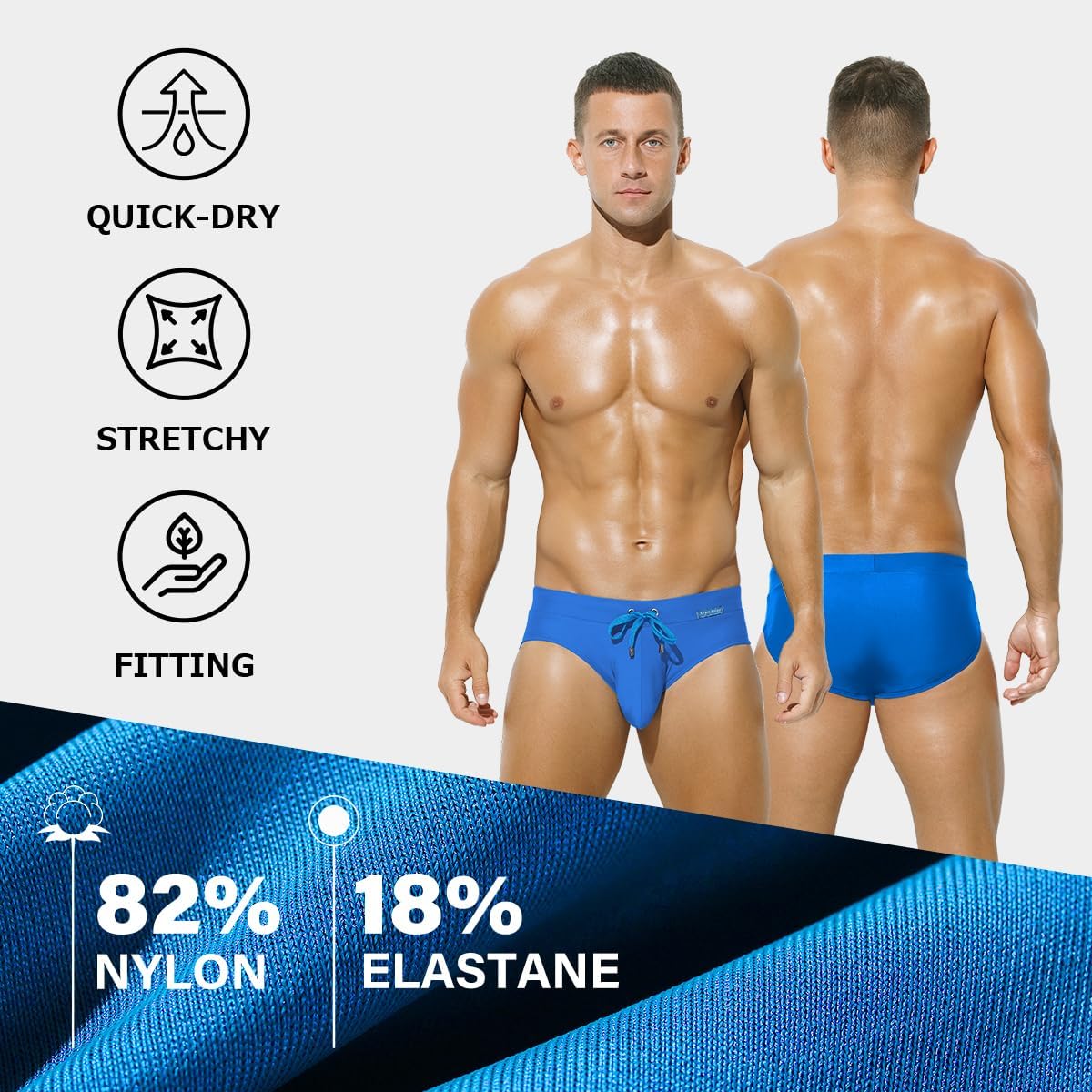 Detalle 2 de Mauro Kane swim brief 82% nylon