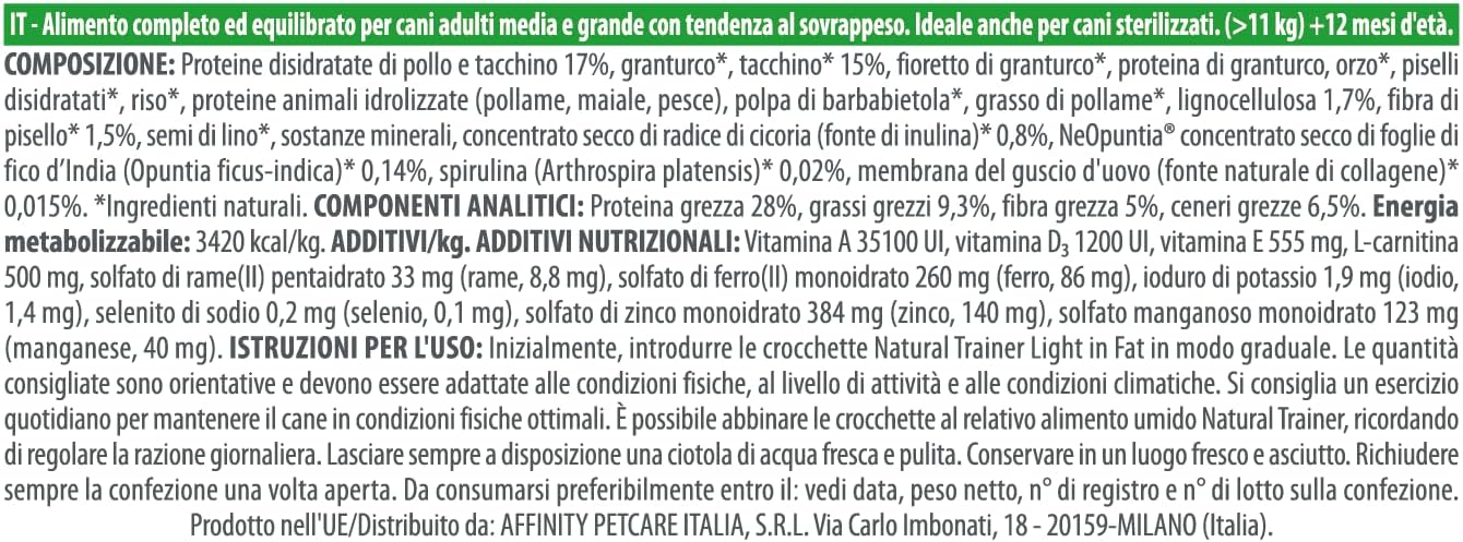 Detalle de Natural Trainer Ideal Weight droogvoer voor volwassen medium-maxi honden, 3 kg