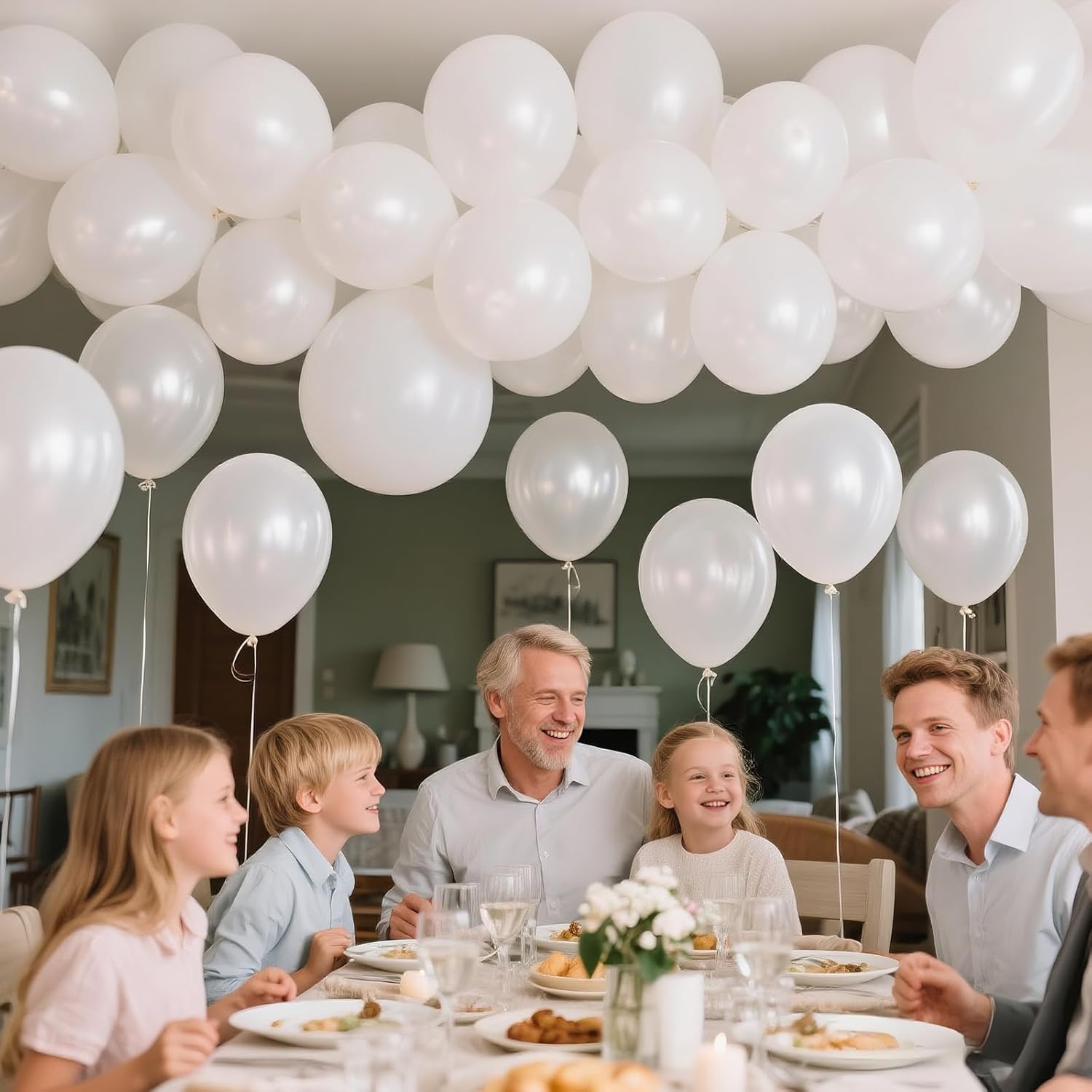 Thumbnail 3 de KAWKALSH Pearl White Balloon 110pcs 🎈