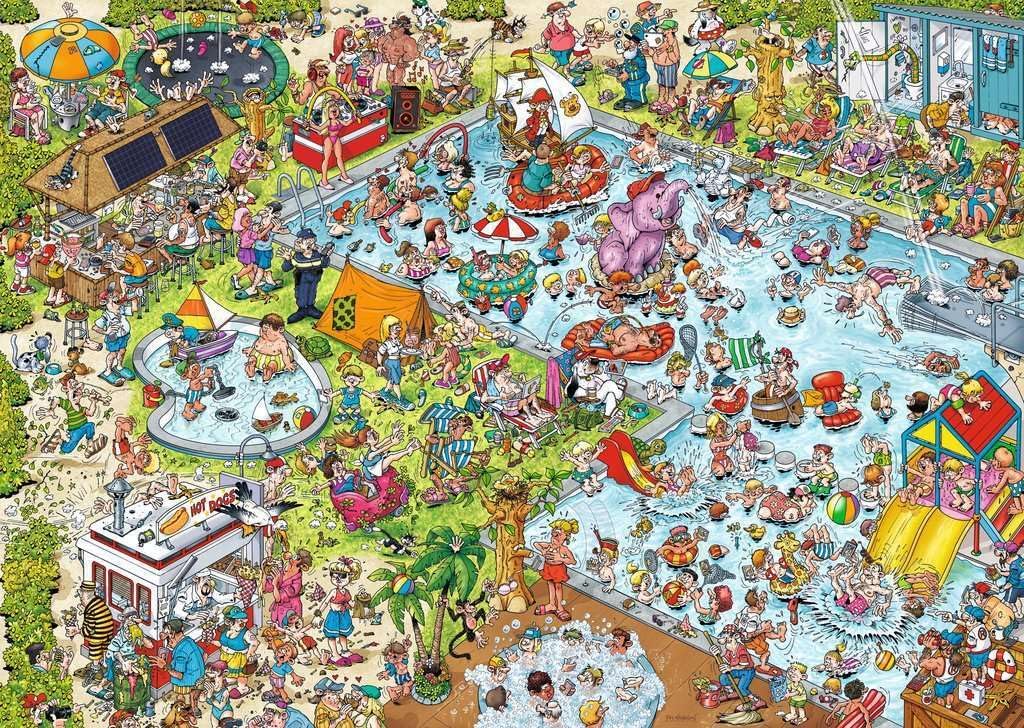 Detalle de Ravensburger Holiday Resort No. 3 The Pool 1000-Piece Jigsaw Puzzle