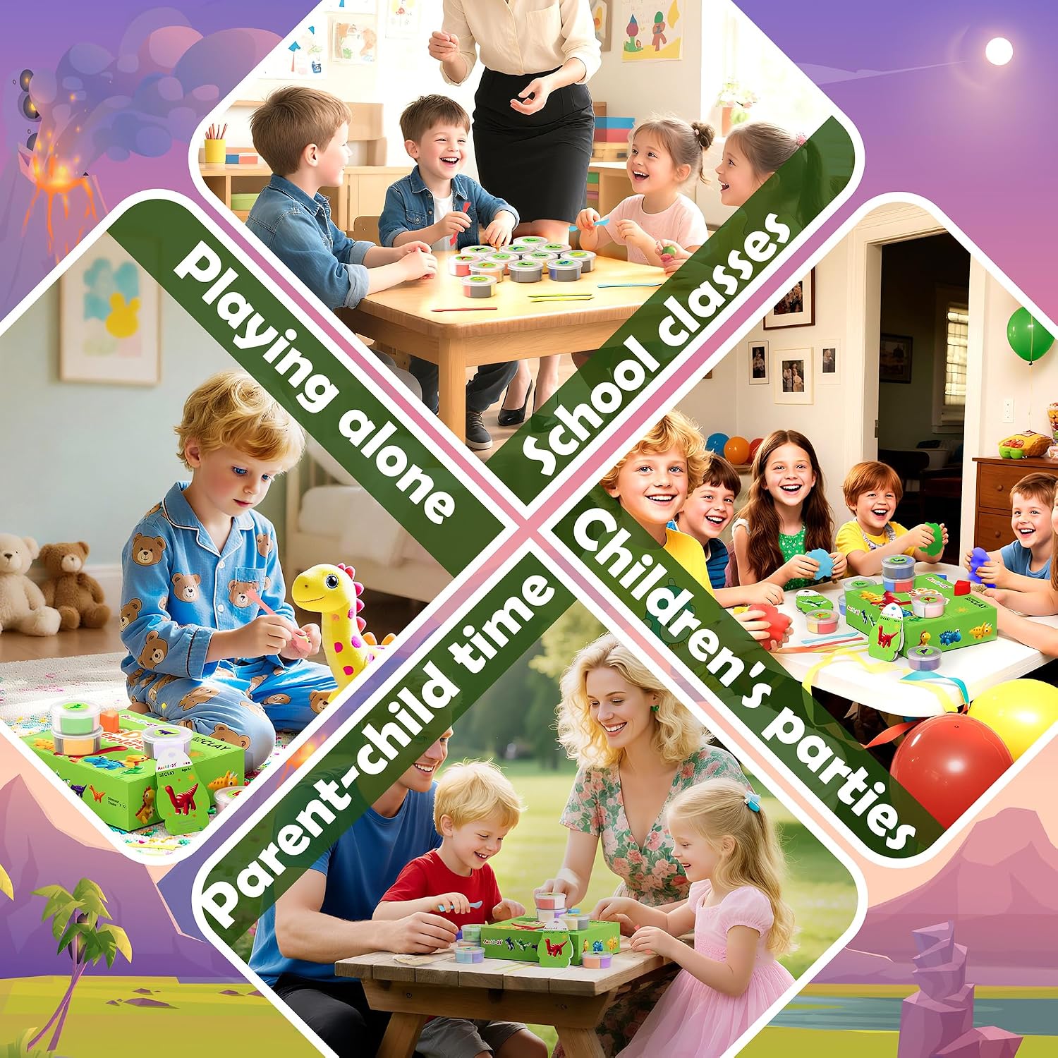 Thumbnail 6 de Aestd-ST LKL101 Air-Dry Clay Kit, Dinosaur Theme, 12 Boxes and 4 Tools