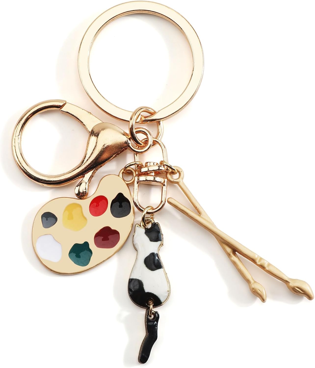 Detalle 2 de Porte-clés Design Créatif avec Palette de Peinture – Cadeau Élégant pour Femme