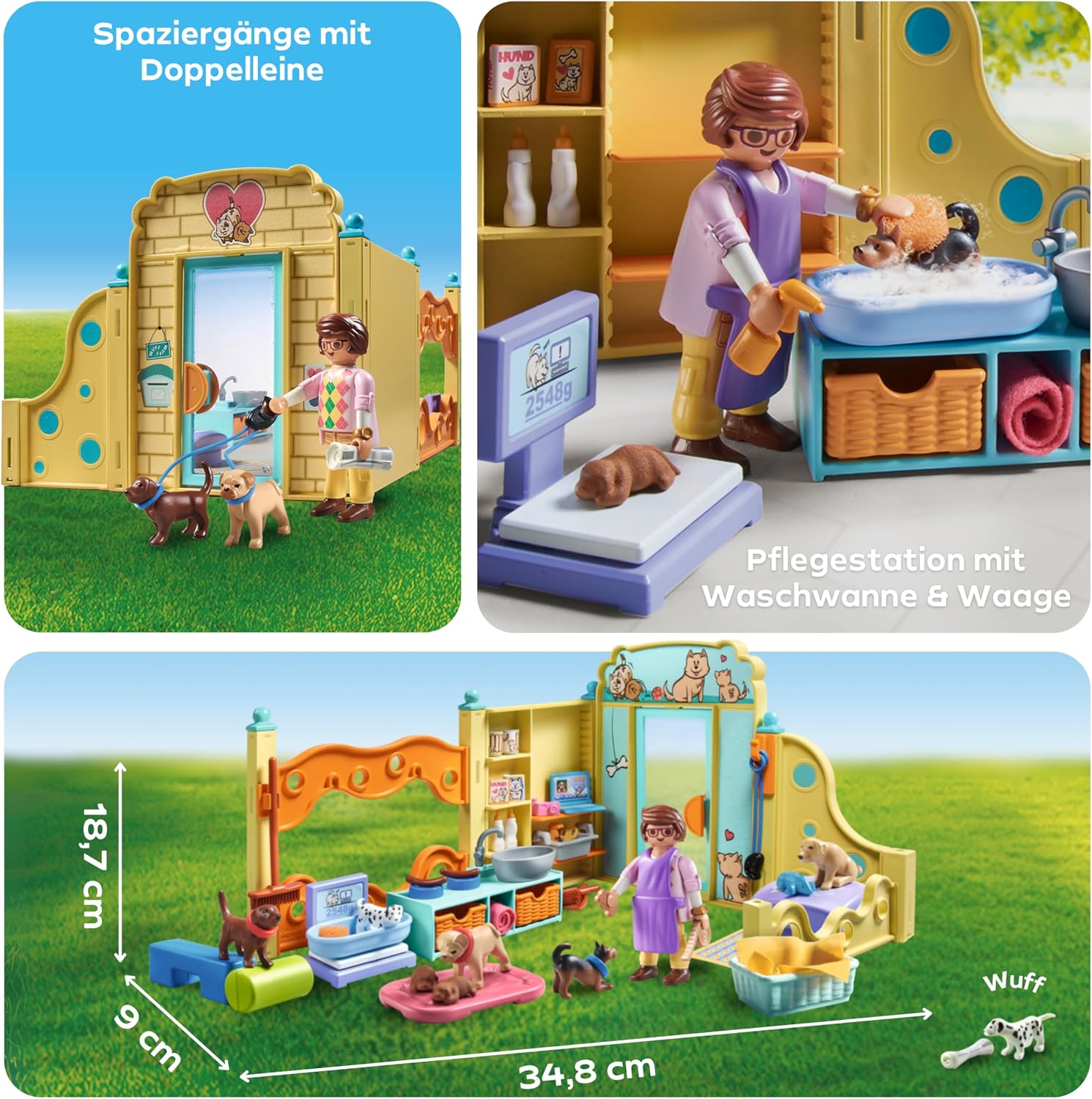 Detalle de PLAYMOBIL Welpenhaus 71743 – Welpenspielzeug ab 4 Jahren
