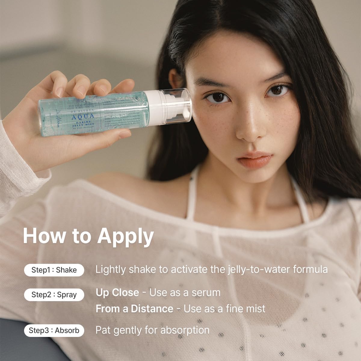 Detalle 2 de Dr.Althea Aqua Marine Jelly Mist: Lightweight Hydration with PDRN & Triple Hyaluronic Acid