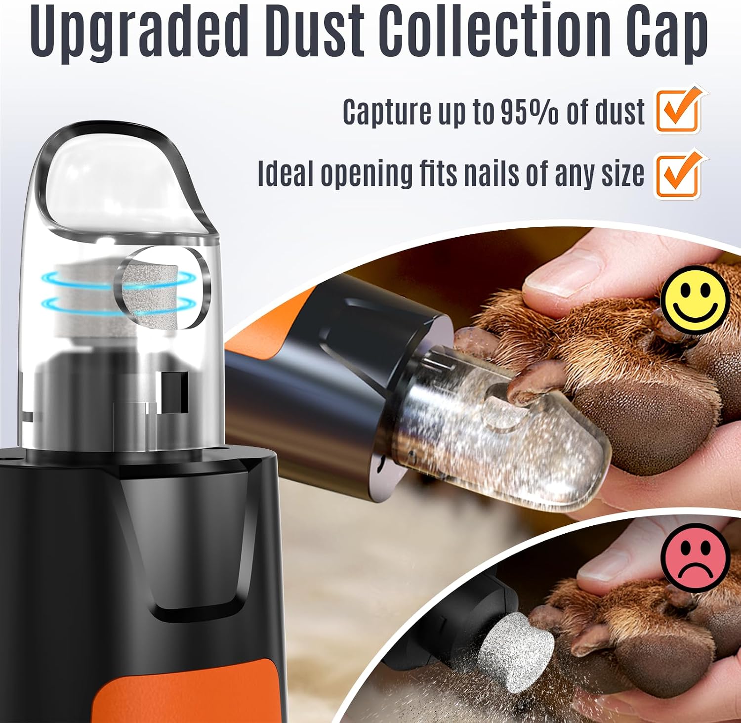 Detalle 2 de Casfuy N75 Smart 6-Speed Dog Nail Grinder