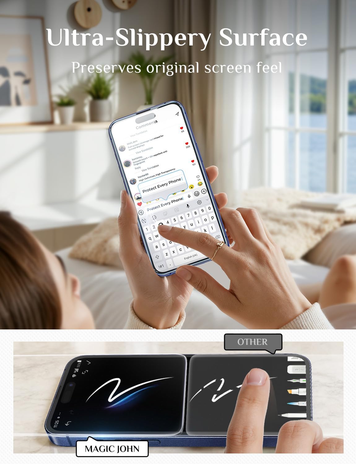 Thumbnail 1 de MAGIC JOHN 2 Pack iPhone 17 Pro 6.3" Screen Protector