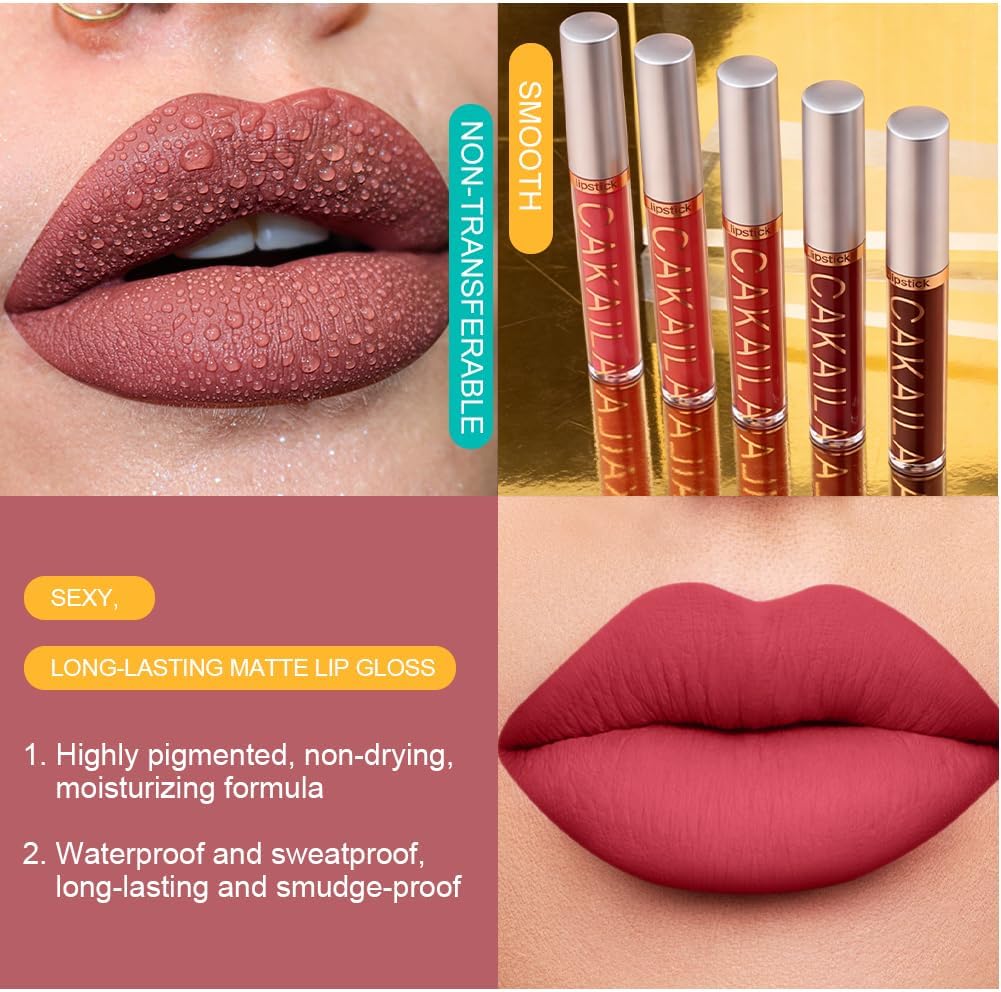 Detalle de LOPHE 10 pz Rossetto liquido waterproof effetto opaco e satinato #01/#02