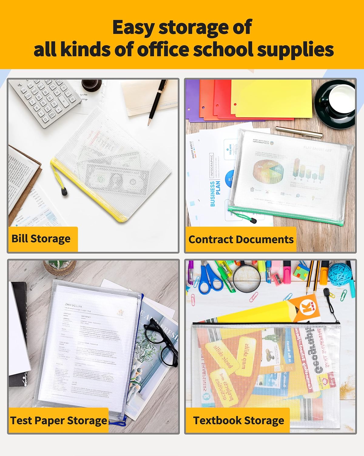 Thumbnail 5 de SUNEE Plastic Wallets A3 24 Pack