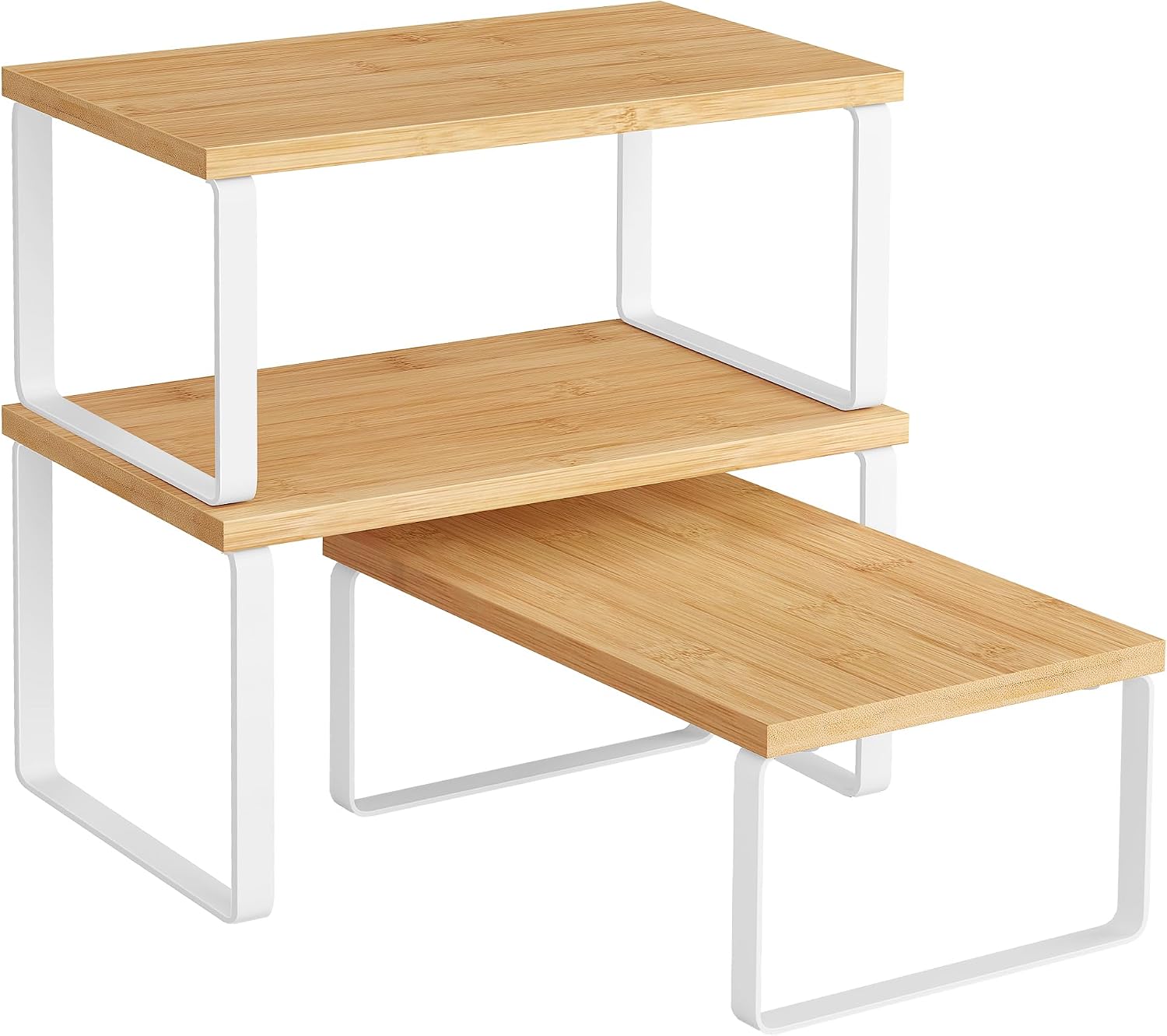 Detalle de SONGMICS KCS014YL02 expandable spice rack set, 3-tier 🧂