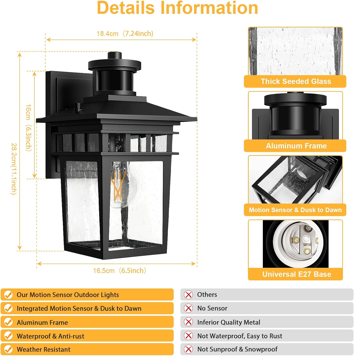 Thumbnail 5 de APOTO Motion Sensor Outdoor Lights