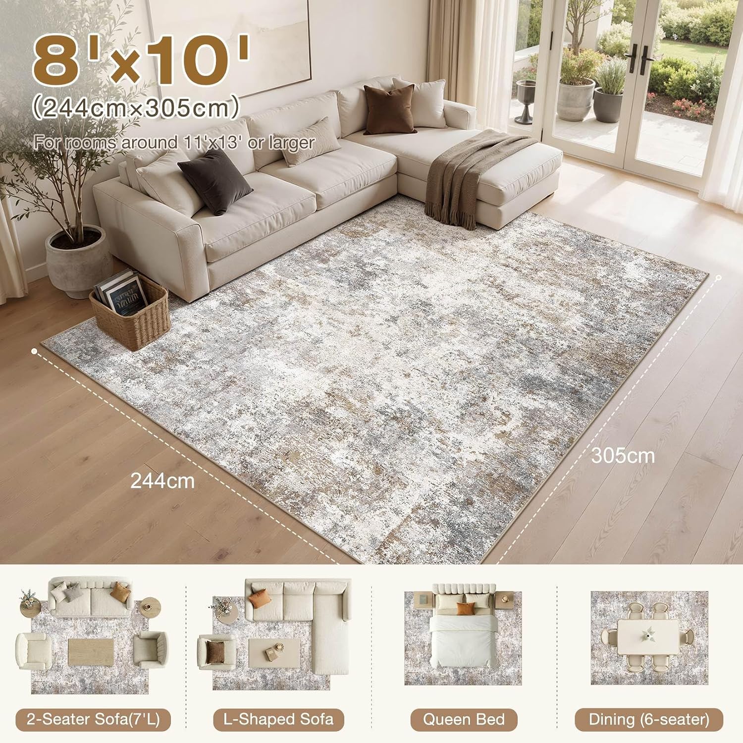 Detalle 2 de UERMEI 8x10 Area Rug 🏠