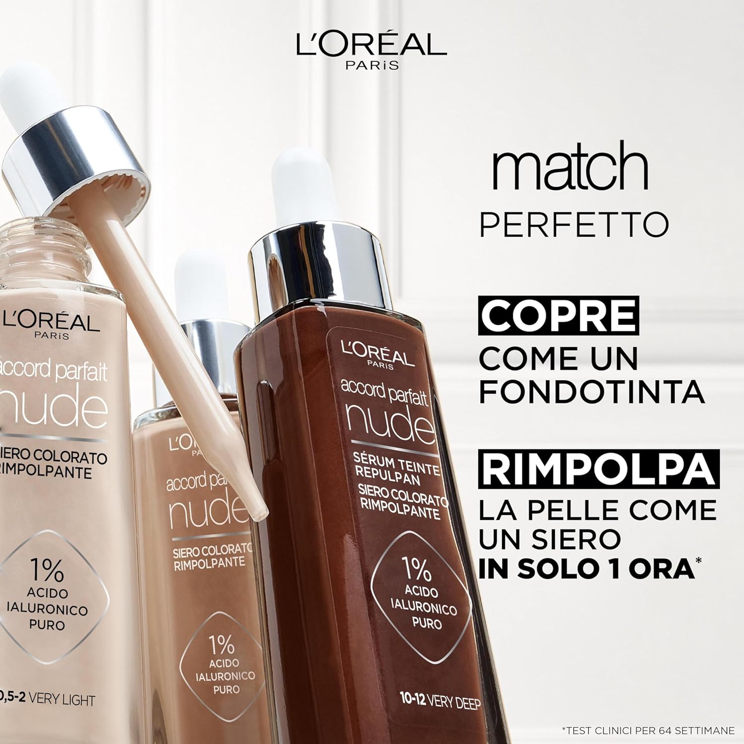 Detalle de L’Oréal Paris Siero Colorato Accord Parfait 2-3 Light – Siero+Fondotinta, 30 ml