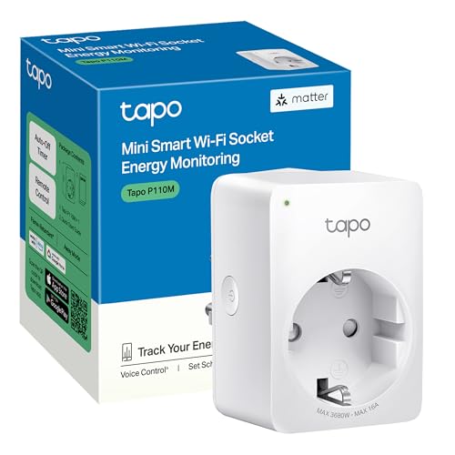 Detalle de Tapo P110M: Mini enchufe inteligente Wi‑Fi con monitoreo de energía
