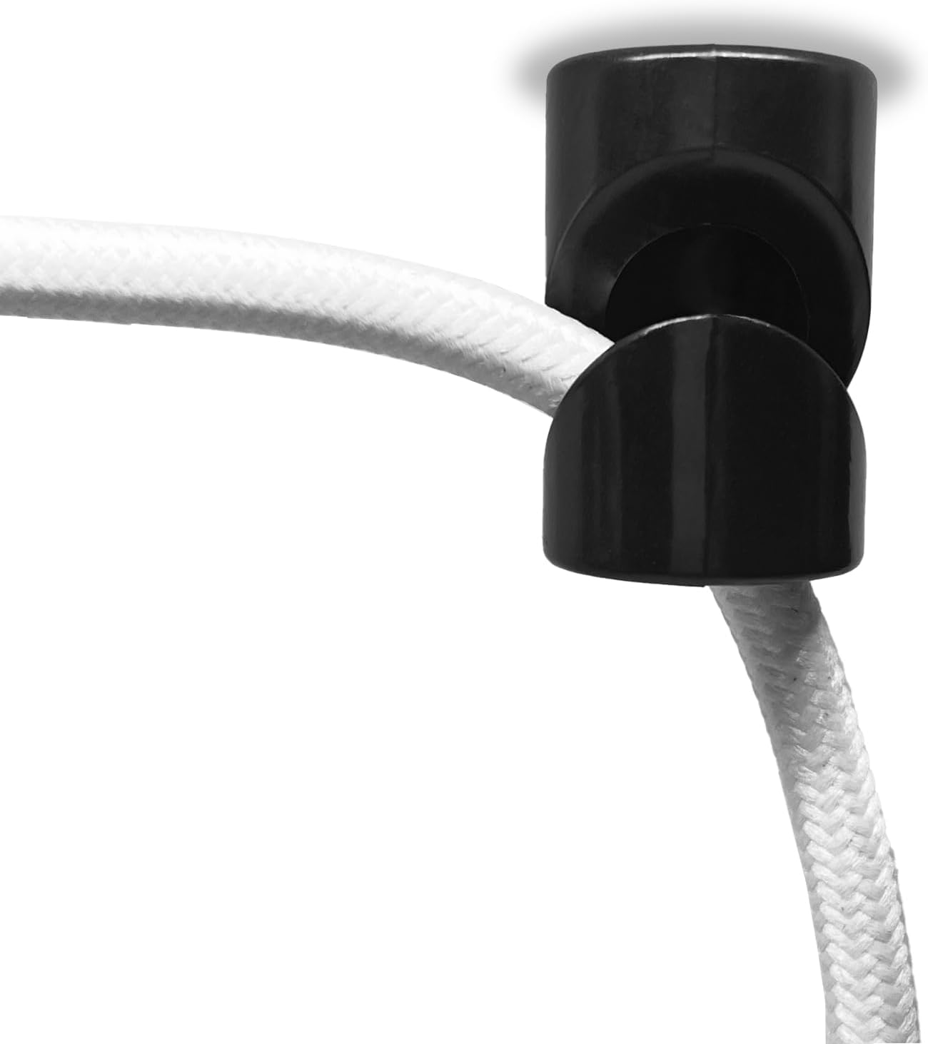 Detalle de smartect Decentratore da parete e soffitto per cavi (4 pezzi, nero) con viti e tasselli