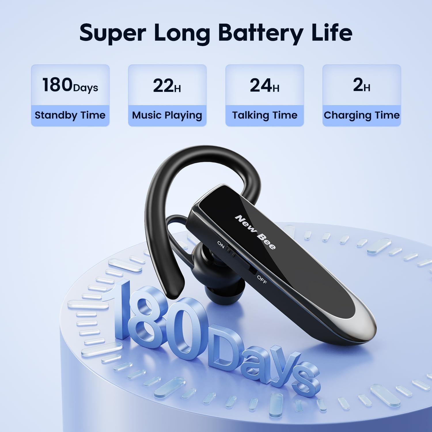 Thumbnail 1 de New Bee V5.0 Oreillette Bluetooth