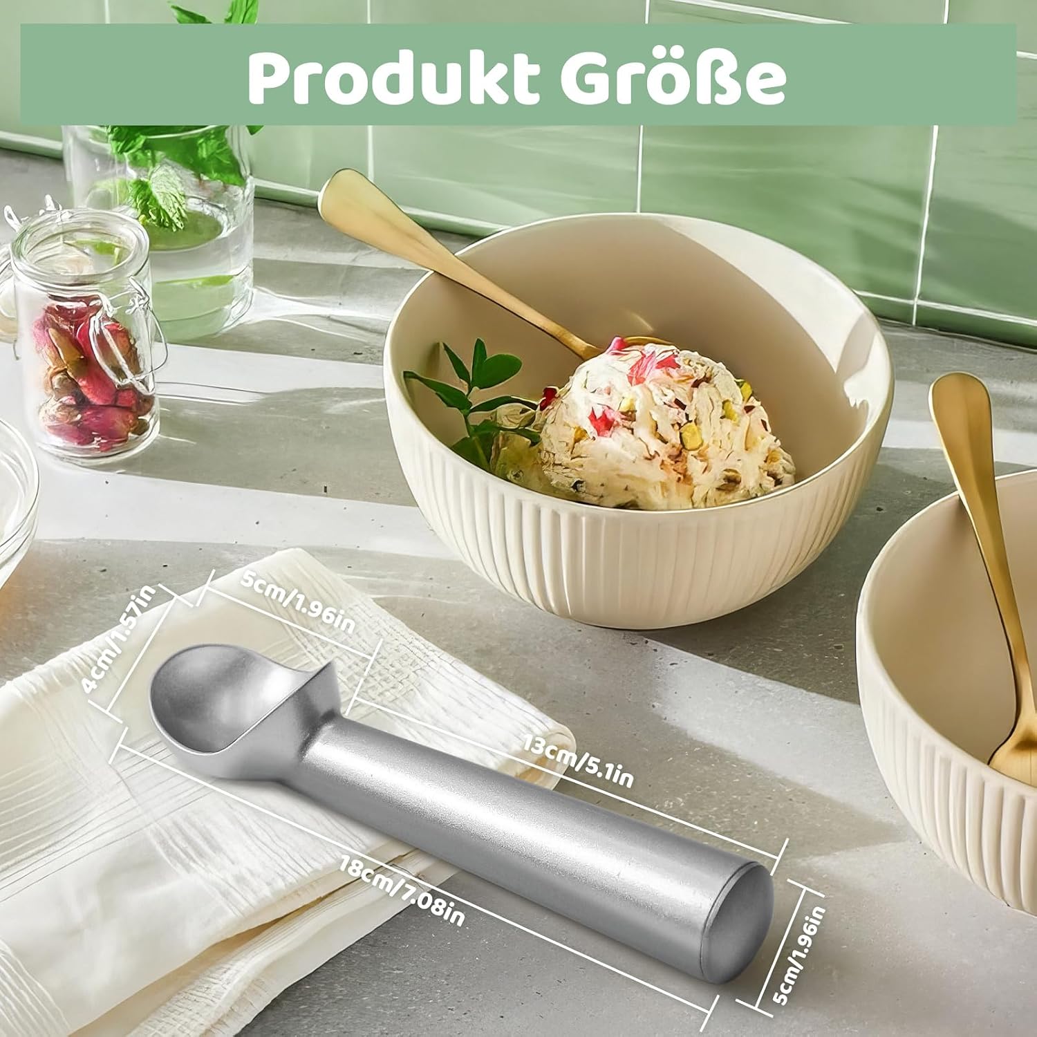 Thumbnail 5 de Nepfaivy Eisportionierer & Eislöffel Set (2 Stück, 18 cm) mit Antihaftbeschichtung