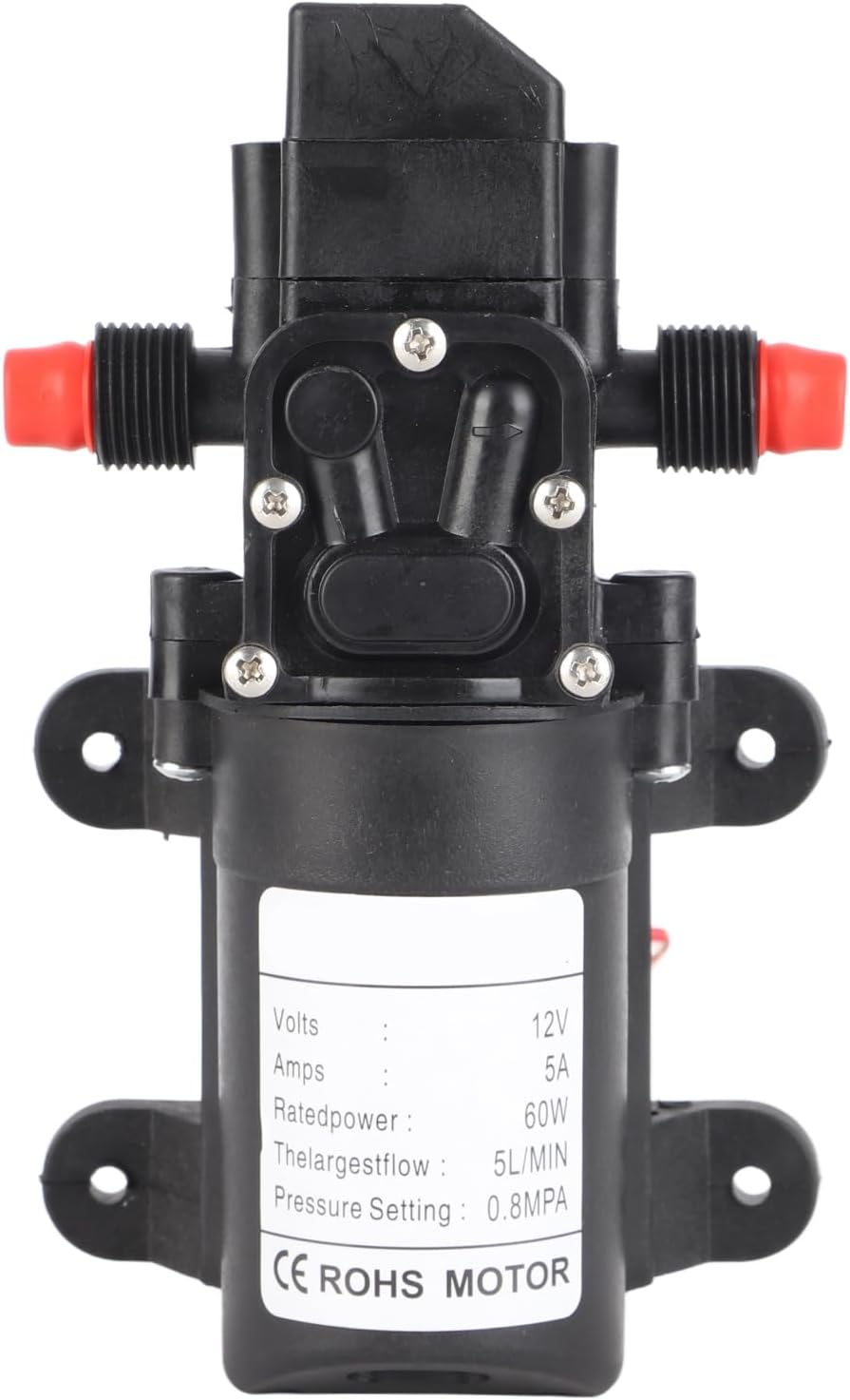 Detalle de Greensen 12 V självsugande membranpump, 60 W, 5 l/min och tryckbrytare