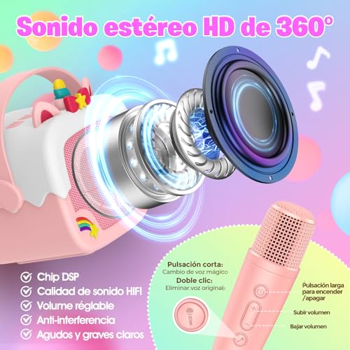 Thumbnail 1 de Dislocati Micrófono Karaoke Inalámbrico para Niñas 🎤