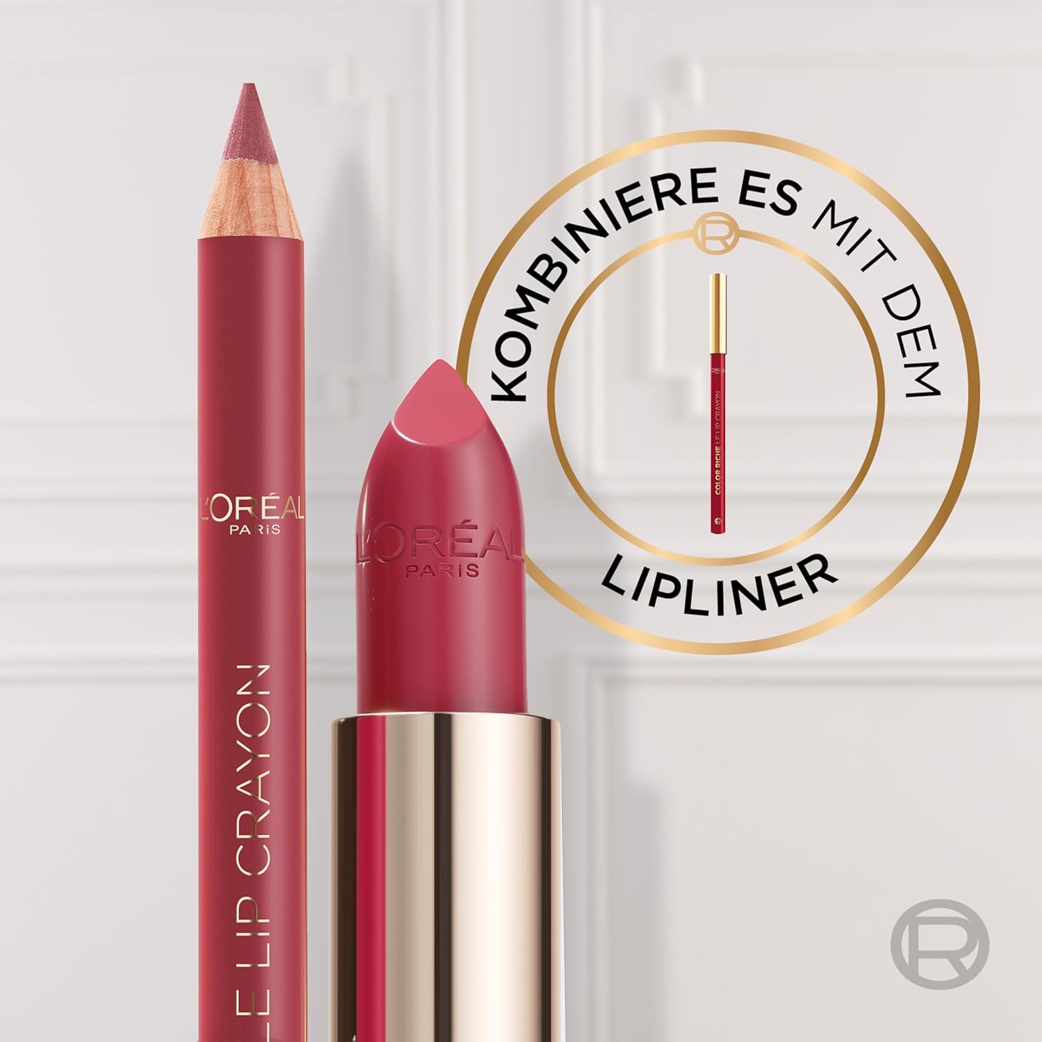 Thumbnail 5 de L’Oréal Paris Color Riche Satin Lippenstift Nr. 303 Rose Tendre – Pflegender Satin-Finish mit Arganöl & Vitamin E (4,3 g)