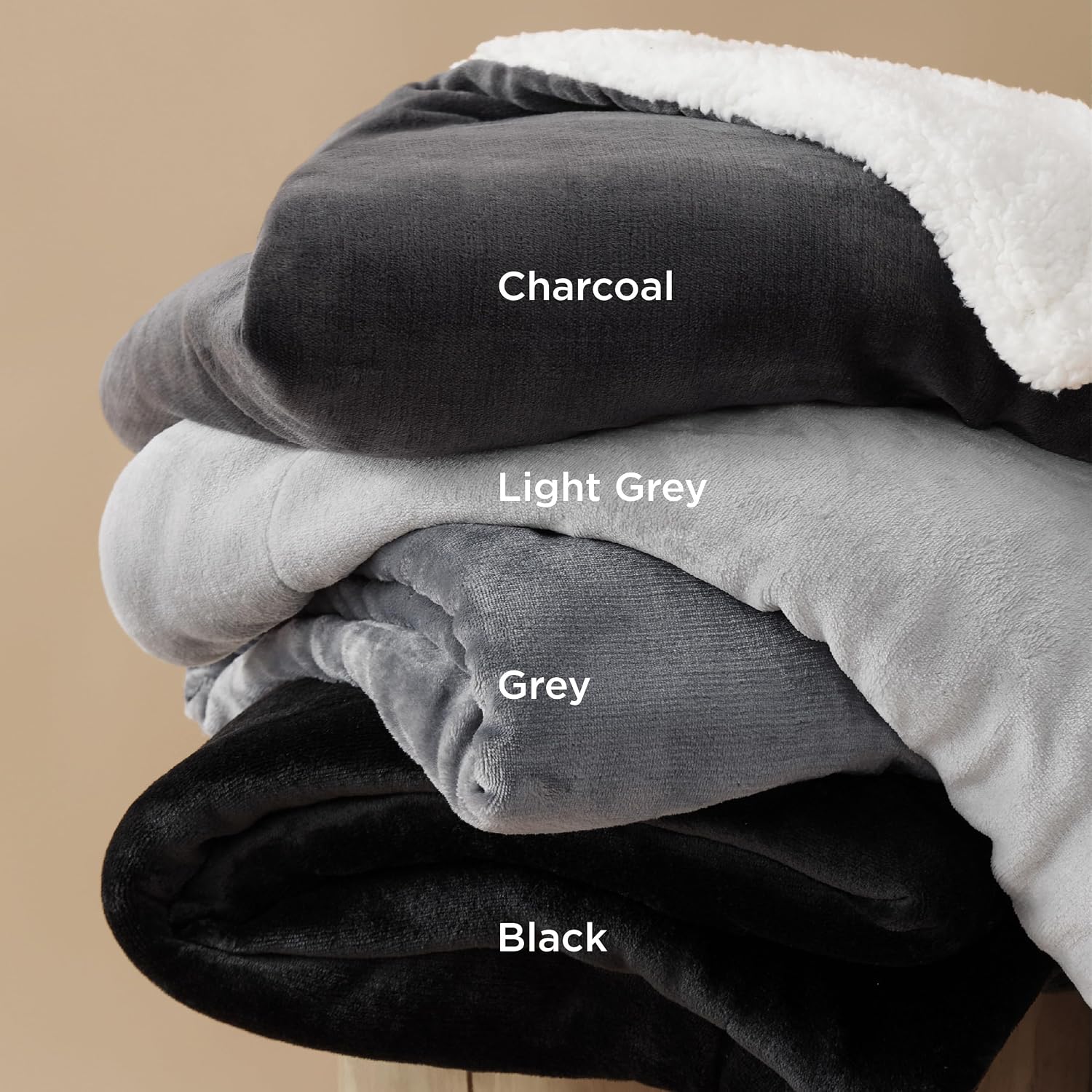 Detalle de Bedsure Sherpa Throw Blanket, 50 x 60 Inches