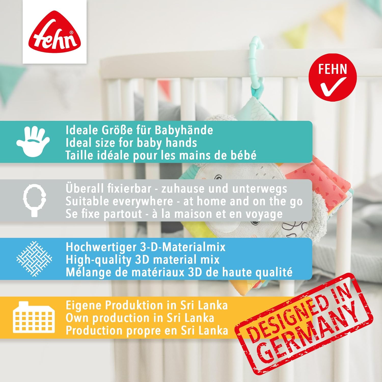 Detalle 2 de Fehn Livre en tissu Koala – éveil sensoriel et jeu doux pour bébé