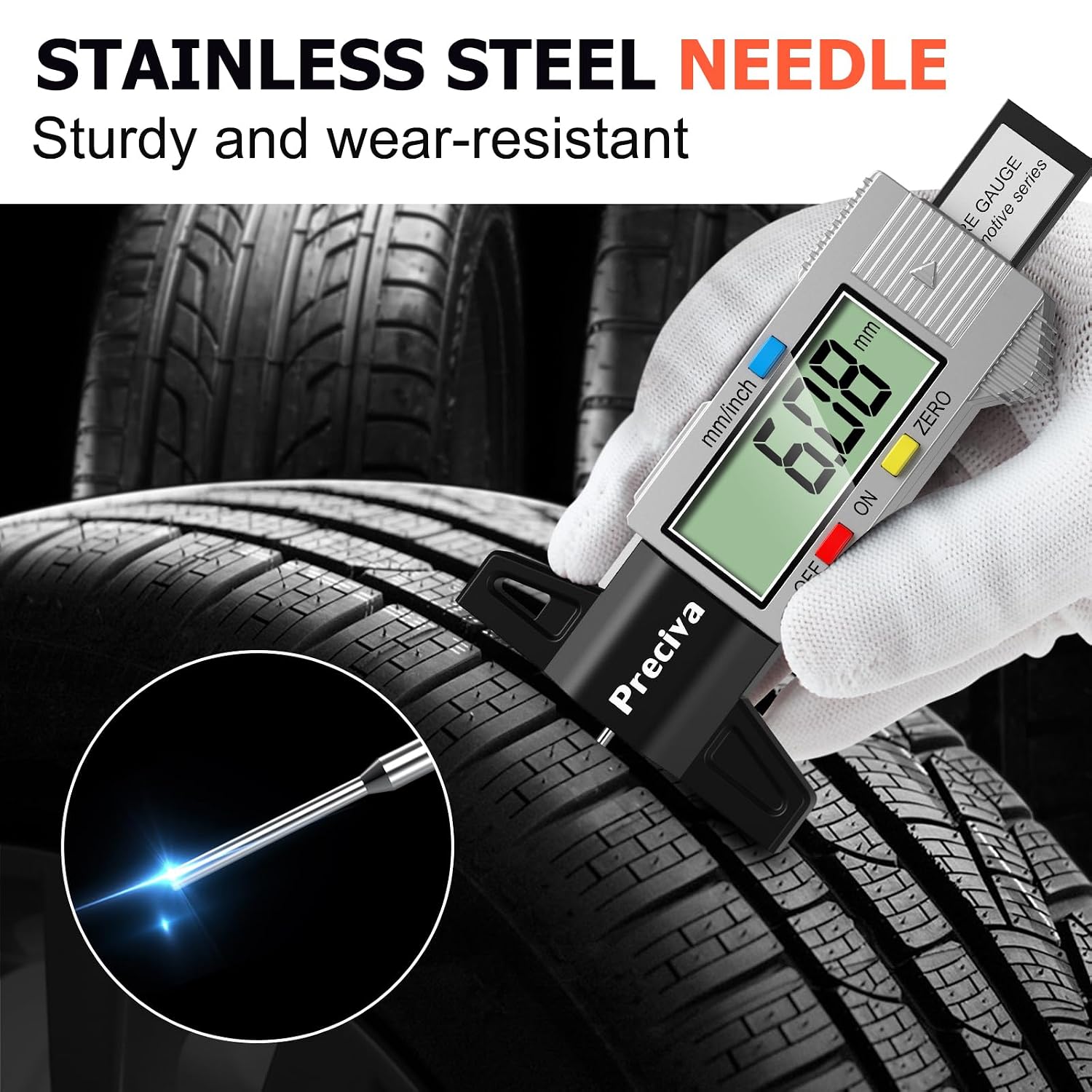 Thumbnail 2 de Preciva Tyre Tread Depth Gauge 0-25.4mm