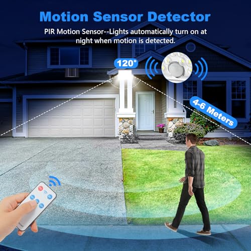 Detalle de Realky Luce Solare da Esterno con Sensore di Movimento e Telecomando – IP65, 3 Modalità
