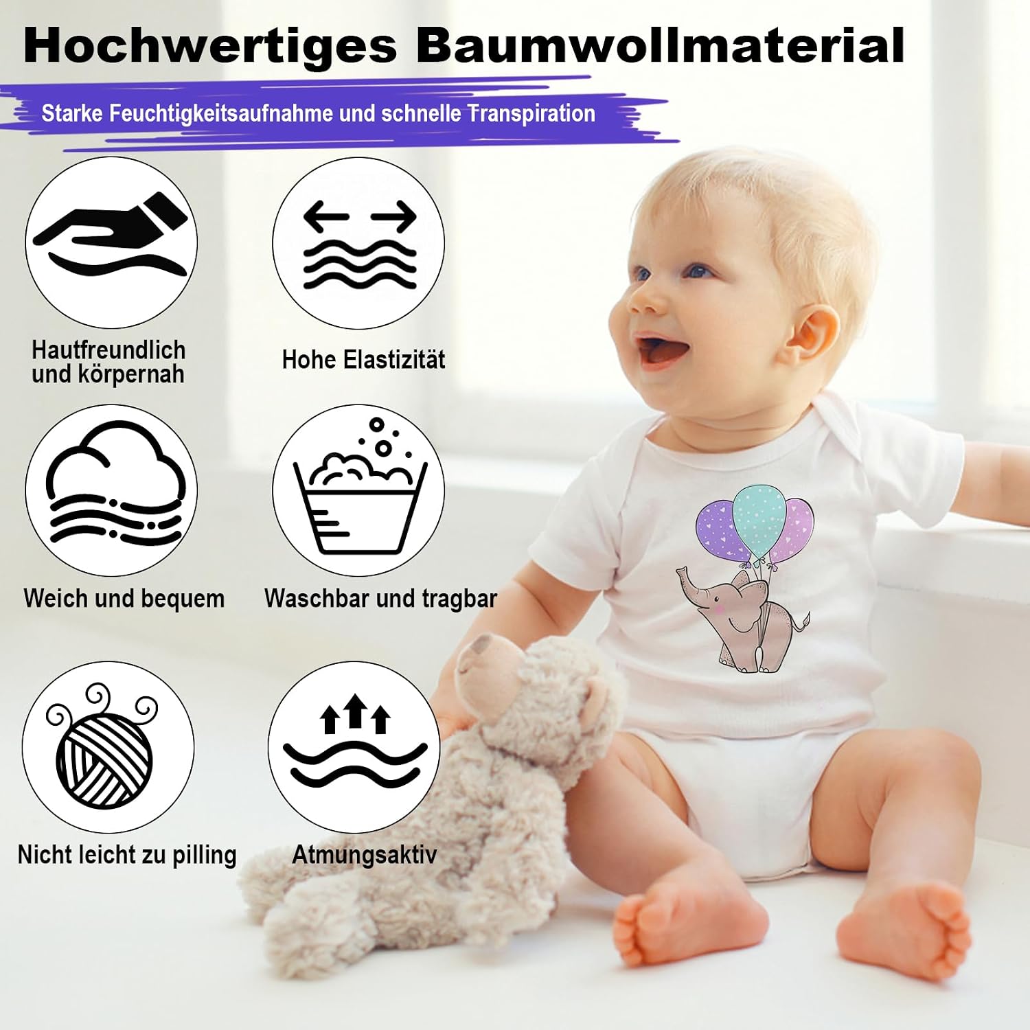Thumbnail 3 de Tigvio Lätzchen zum Bemalen Bodys & Stifte