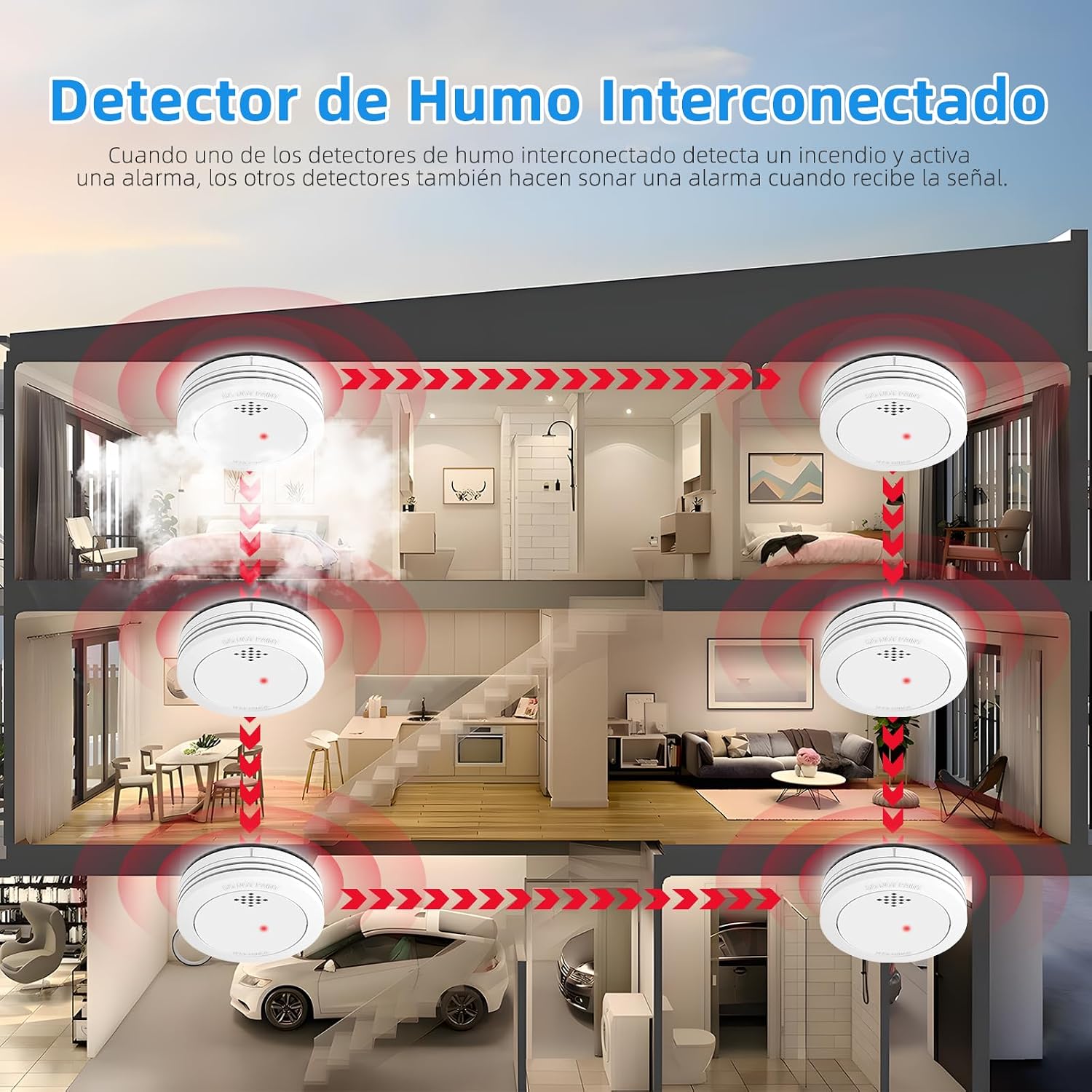 Thumbnail 2 de Detector de Humo en Red 10 años 10 unidades