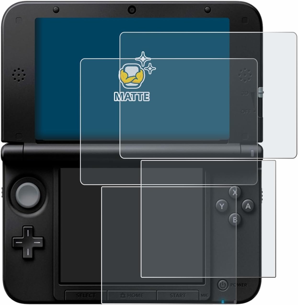 Detalle de BROTECT Entspiegelungs-Schutzfolie für Nintendo 3DS XL SPM7800 (2 Stück) – Matte Displayschutzfolie mit Anti-Reflex und Anti-Fingerprint
