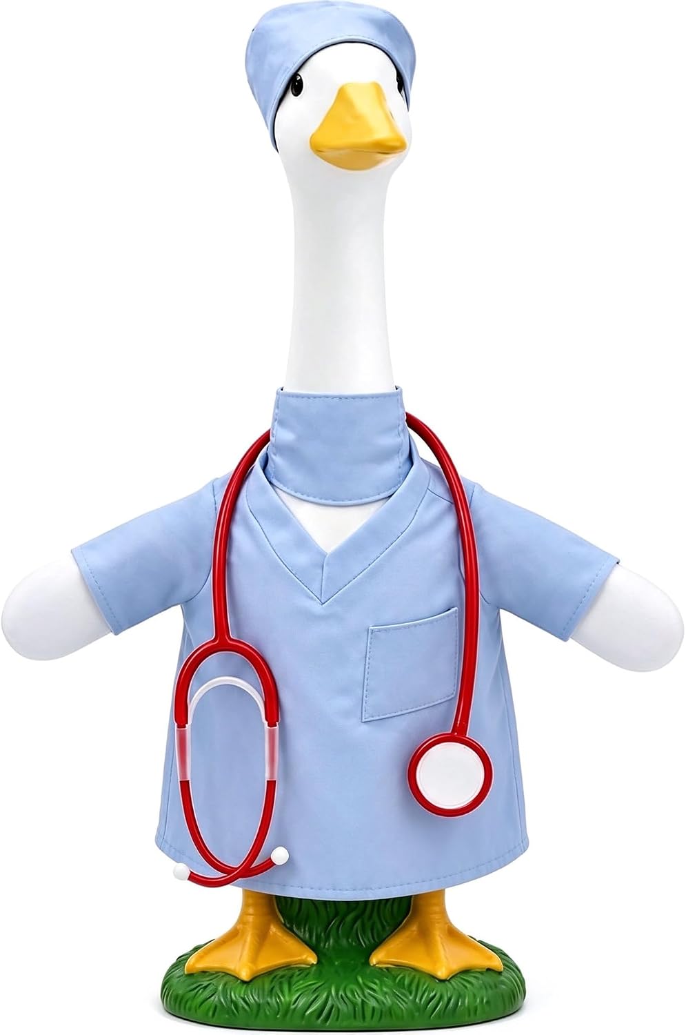 Detalle de GigaCircle Nurse Porch Goose Outfit for 23-Inch Statues, Blue Costume Set
