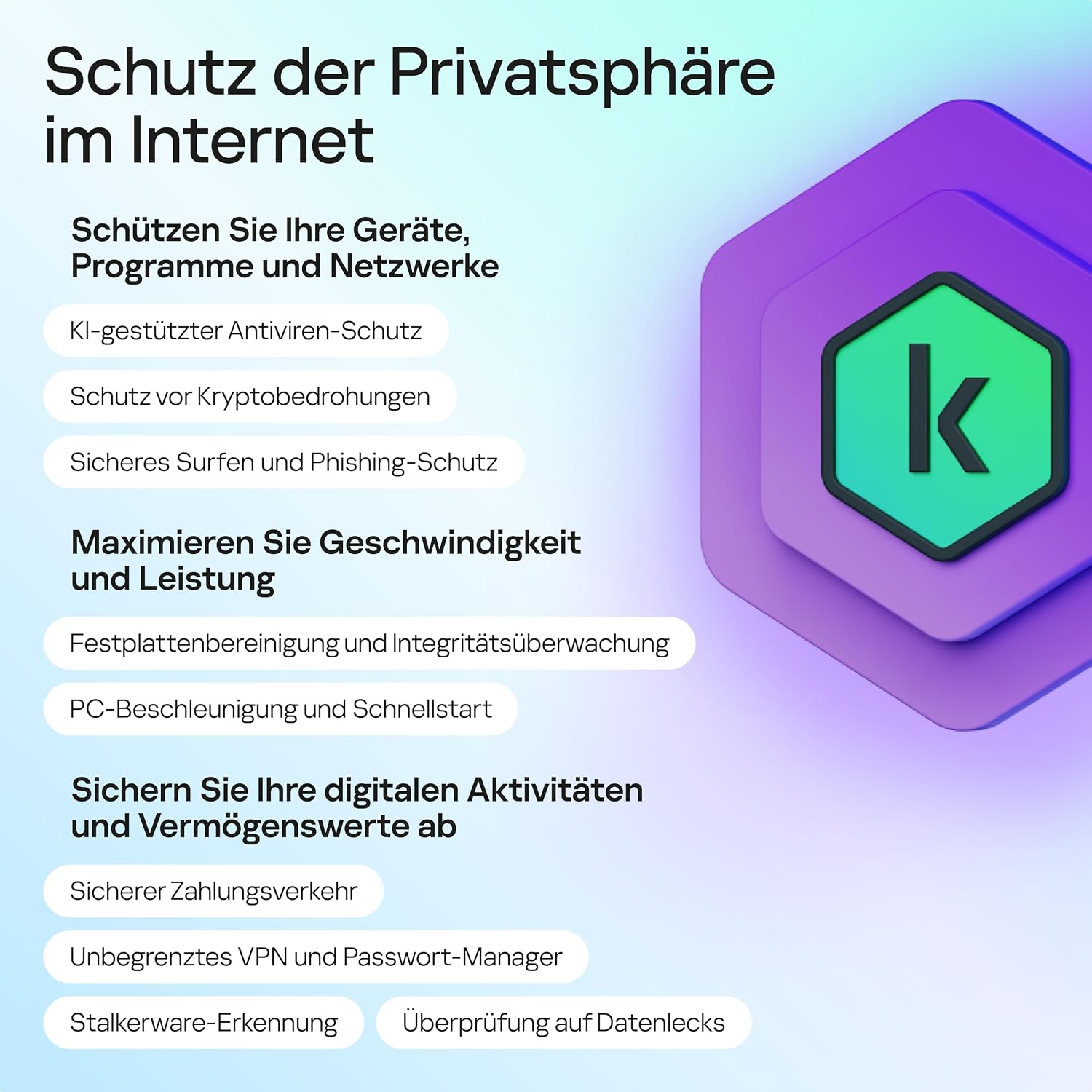 Detalle de Kaspersky Plus Internet Security 2026 – 3 Geräte, 1 Jahr, VPN & Passwort-Manager