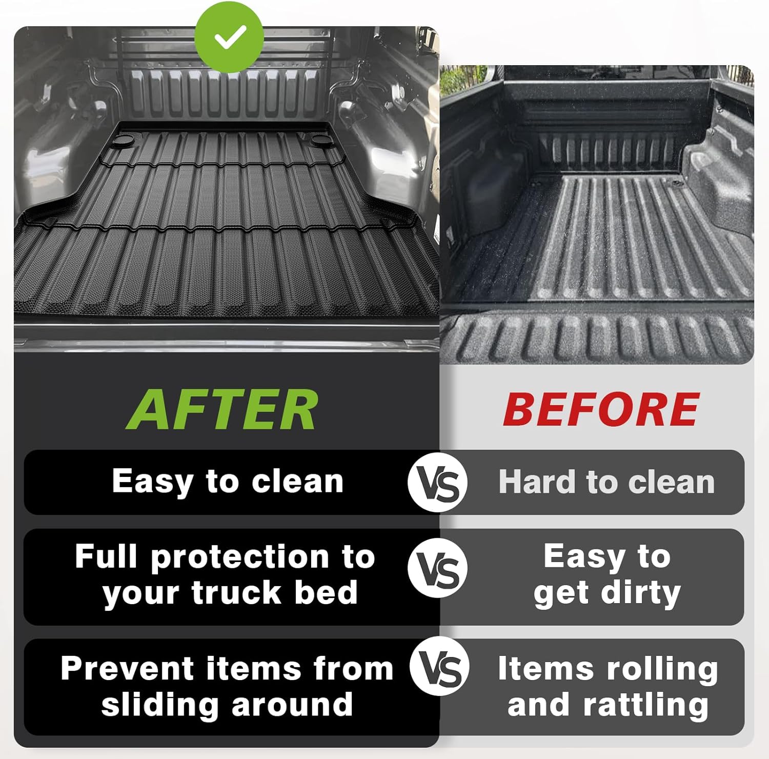 Thumbnail 6 de TripleAliners Truck Mat for 2022-2026 Ford Maverick (4.5FT) — Custom-Fit All-Weather Bed Liner