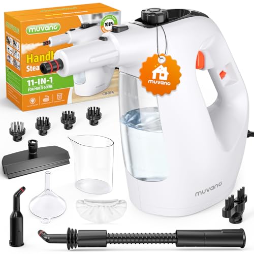 Detalle de Muvano Pulitore a Vapore Portatile 450 ml, 11 Accessori – Riscaldamento in 10s e potenza 1500W