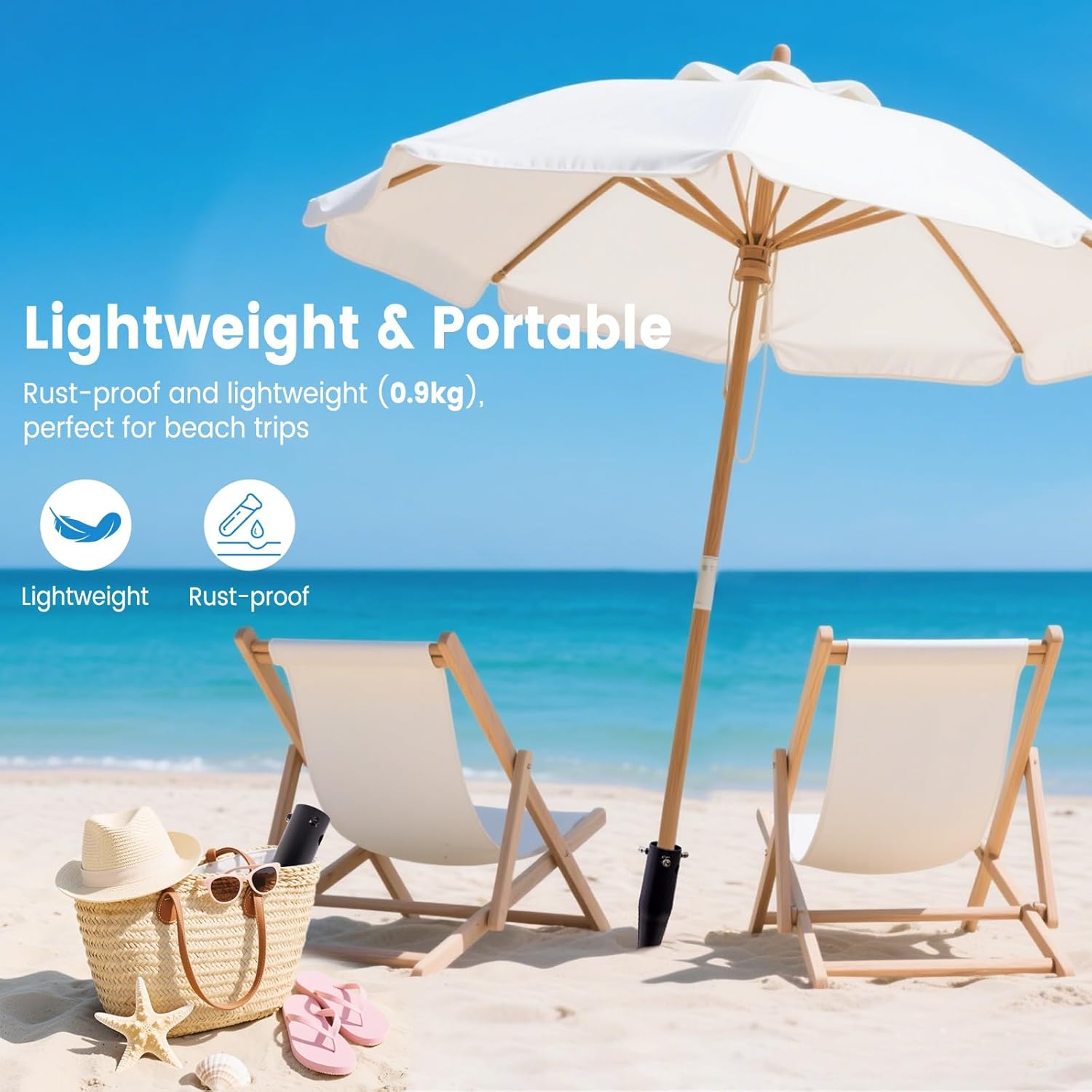 Thumbnail 5 de CJYMMFAN Heavy-Duty Parasol Anchor & Rotary Washing Line Spike (6-Spiral Corkscrew Base)