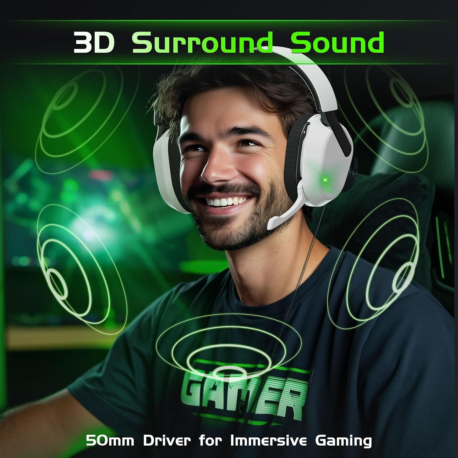Thumbnail 5 de Gvyugke Xbox Headset with Flip-to-Mute Mic – Wireless gaming headset for Xbox, PS, PC & mobile