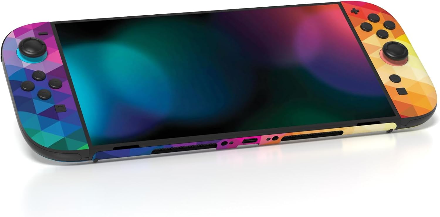 Thumbnail 1 de PlayVital Full Set Protective Skins for Nintendo Switch 2 (Vinyl decal wrap) – Colourful Triangle