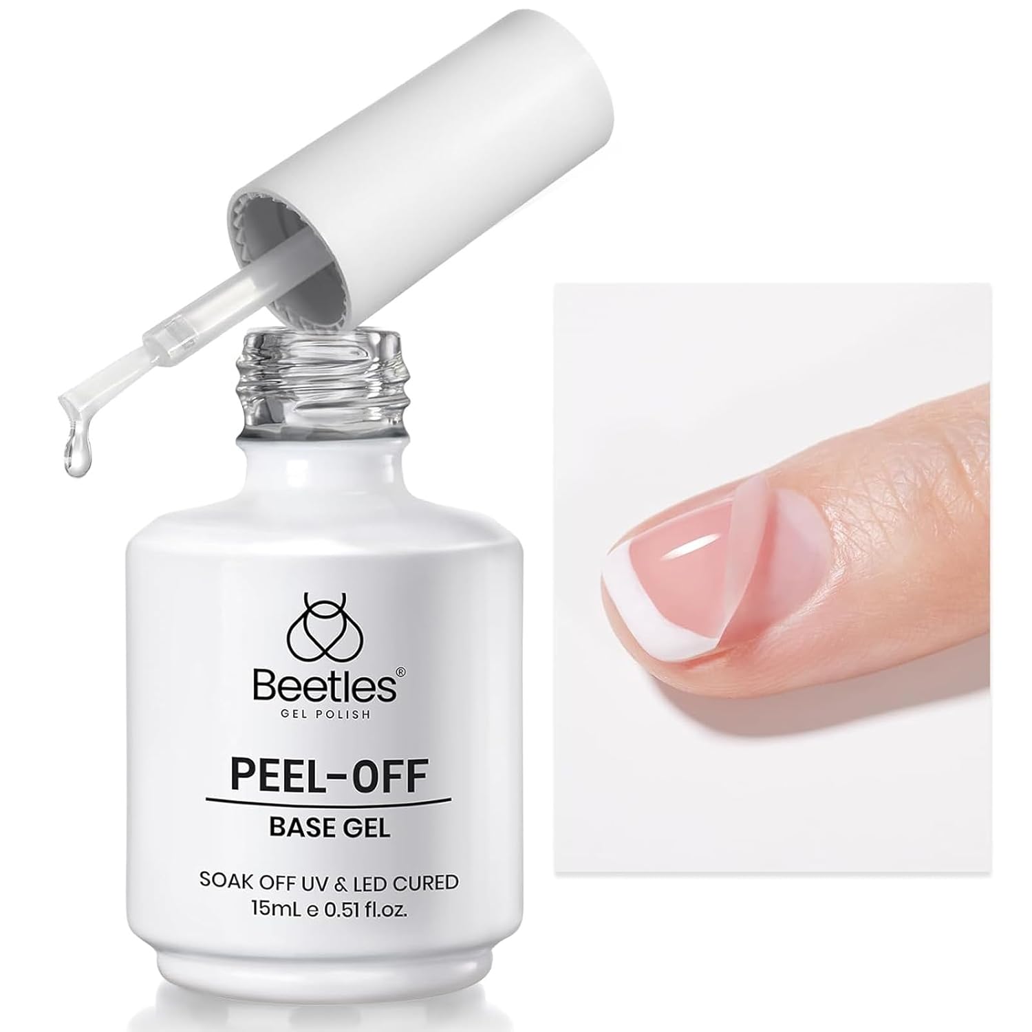 Thumbnail 4 de beetles 2Pcs No Wipe Top Coat 15ml ๐