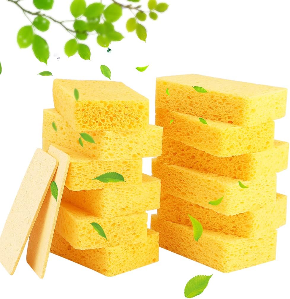 Thumbnail 5 de METUUTER 12-Count Kitchen Sponges: Compressed Cellulose, Non-Scratch Dish Sponges for Kitchen, Bathroom, and Car Care