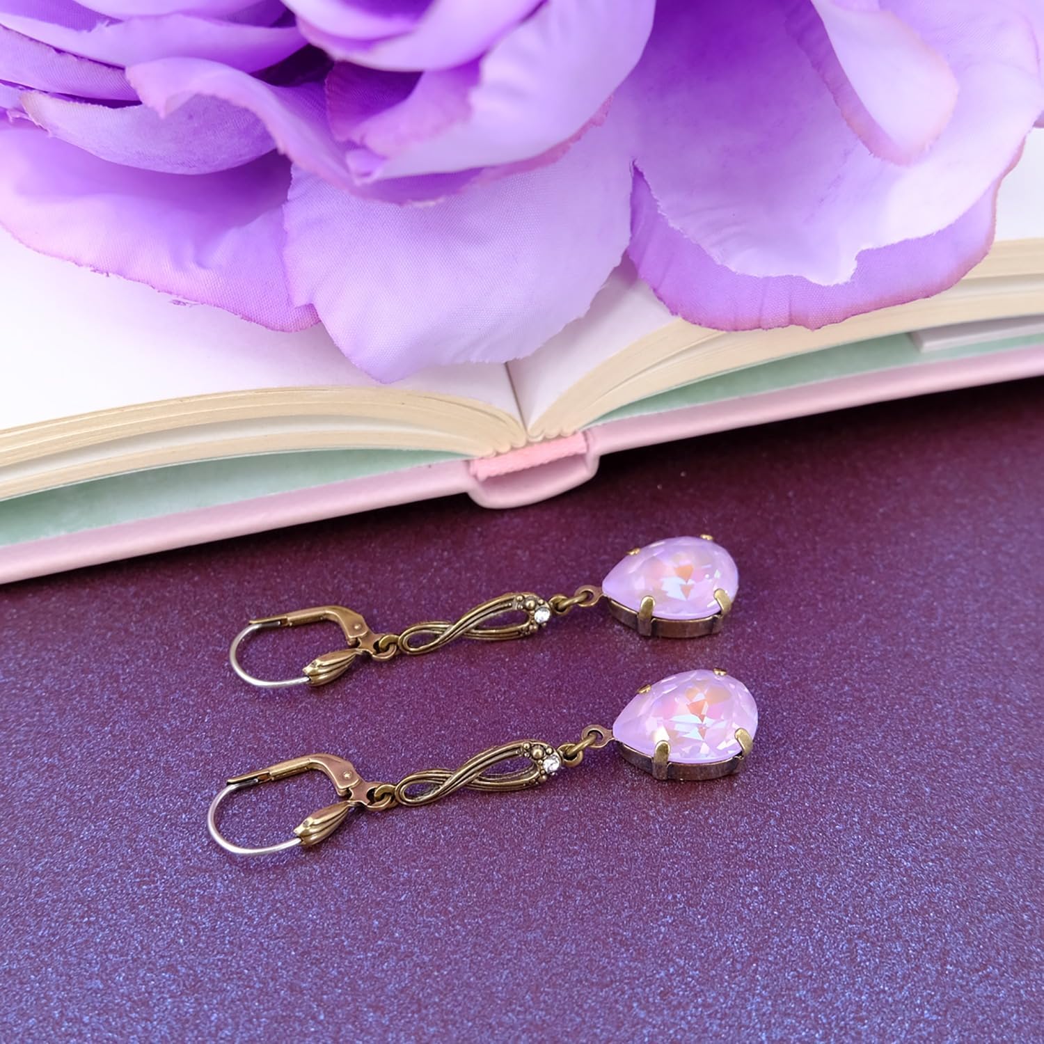 Thumbnail 6 de NOBEL SCHMUCK Jugendstil Ohrringe 5,2 cm