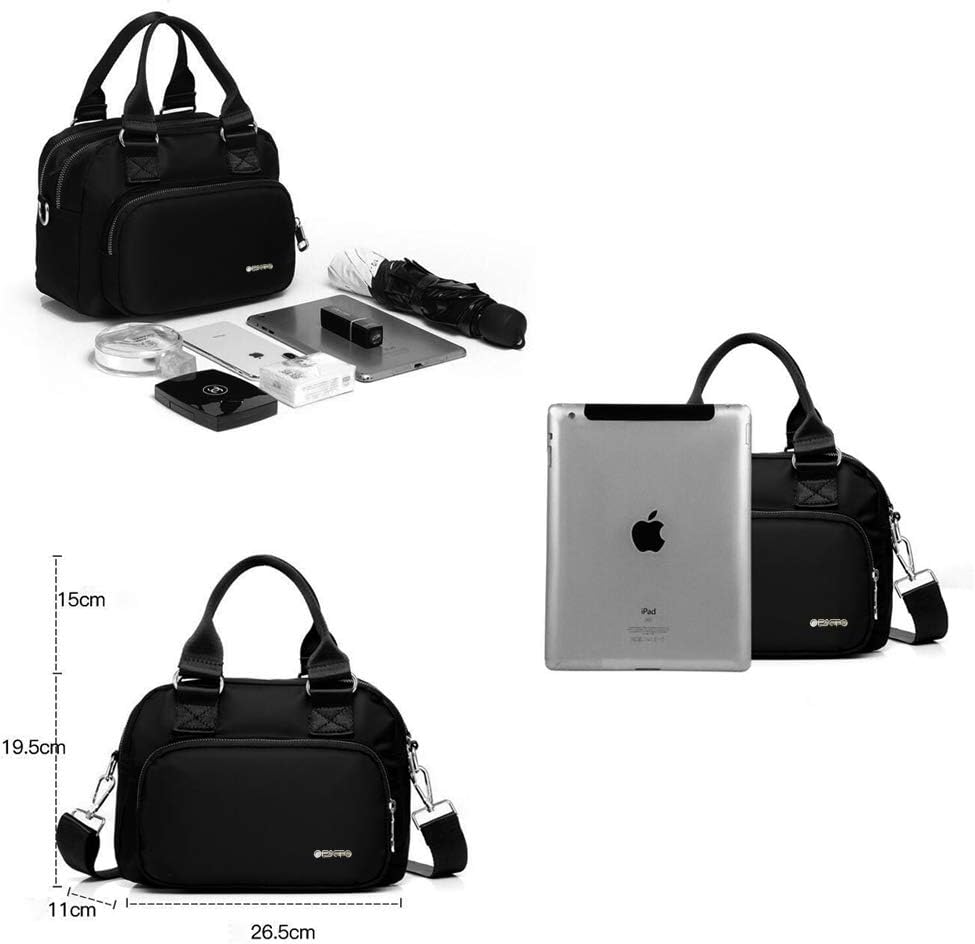 Detalle 2 de OPXTO nylon multi-pocket cross-body & shoulder bag for women – waterproof, lightweight tote style