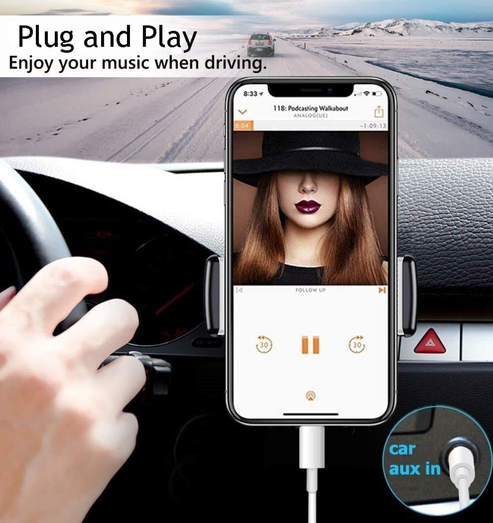 Thumbnail 3 de Cavo Aux per iPhone con certificato Apple MFi, Lightning-3,5 mm 1,2 m per autoradio e cuffie