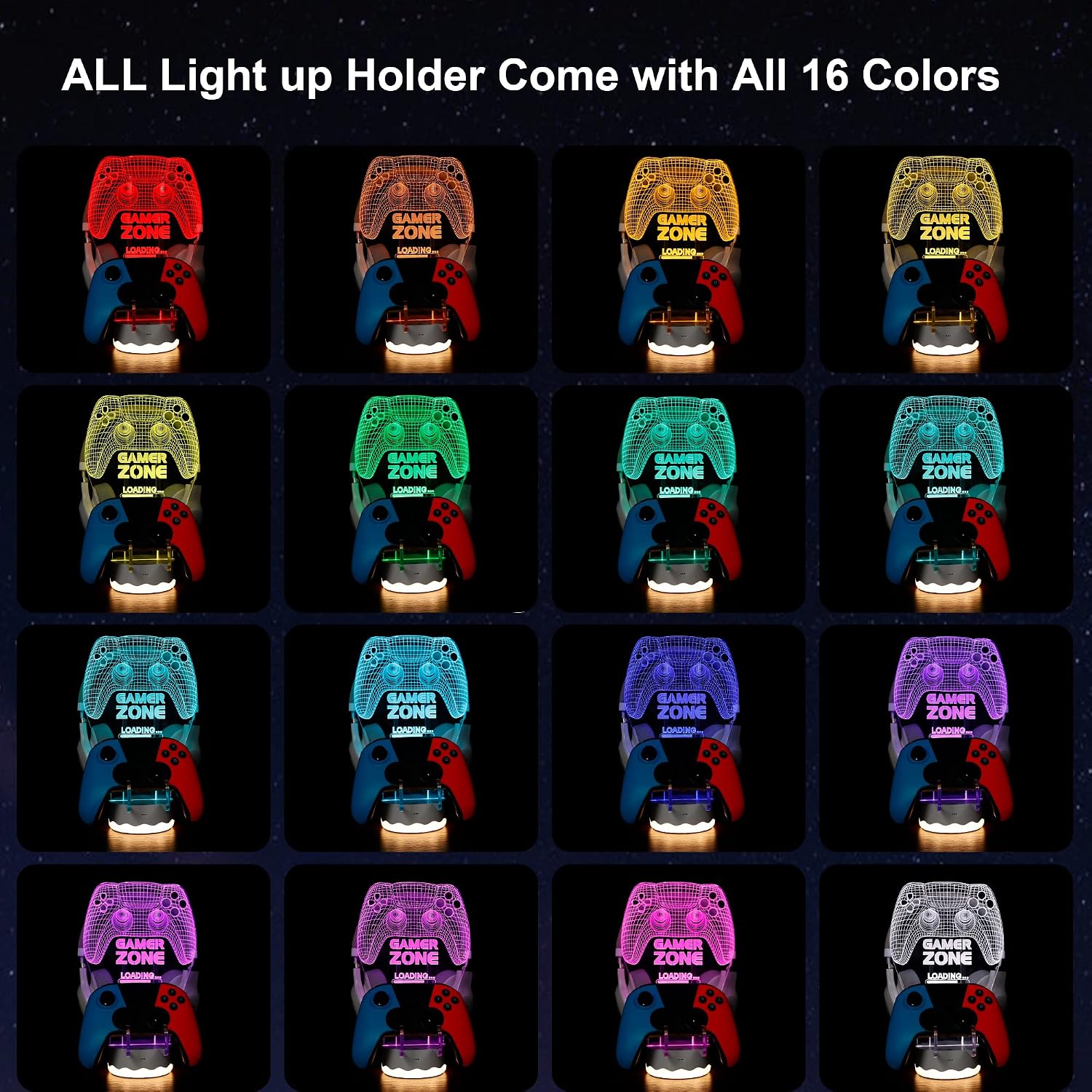Thumbnail 1 de Light up Headphone Controller Stand 16 colours