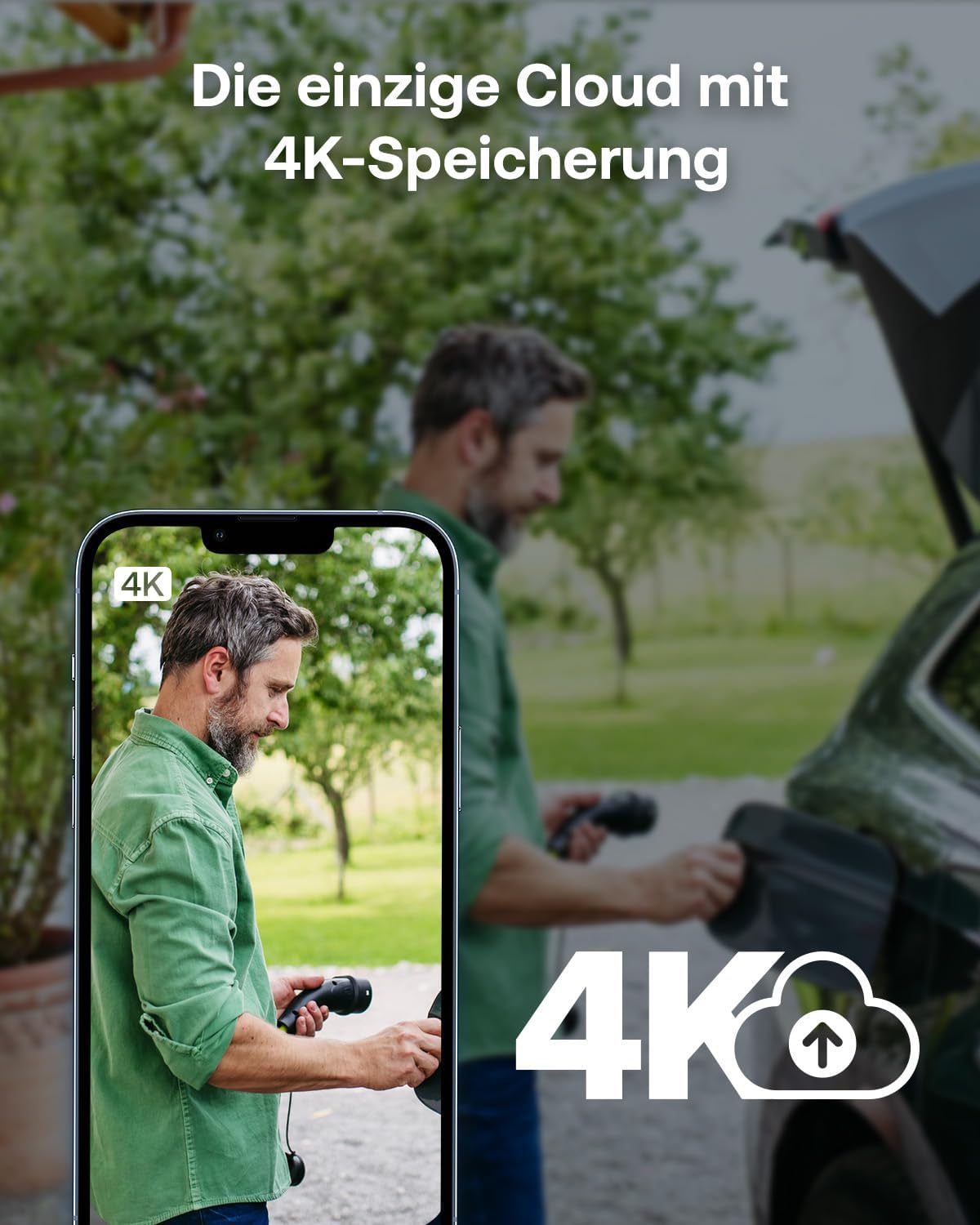 Detalle de Arlo Ultra 3 Außen-WLAN-Überwachungskamera (kabellos) – 4K, KI-Erkennung, Auto-Tracking, Farb-Nachtsicht, Zwei-Wege-Audio, lokaler Speicher, 4 Kameras mit Smarthub