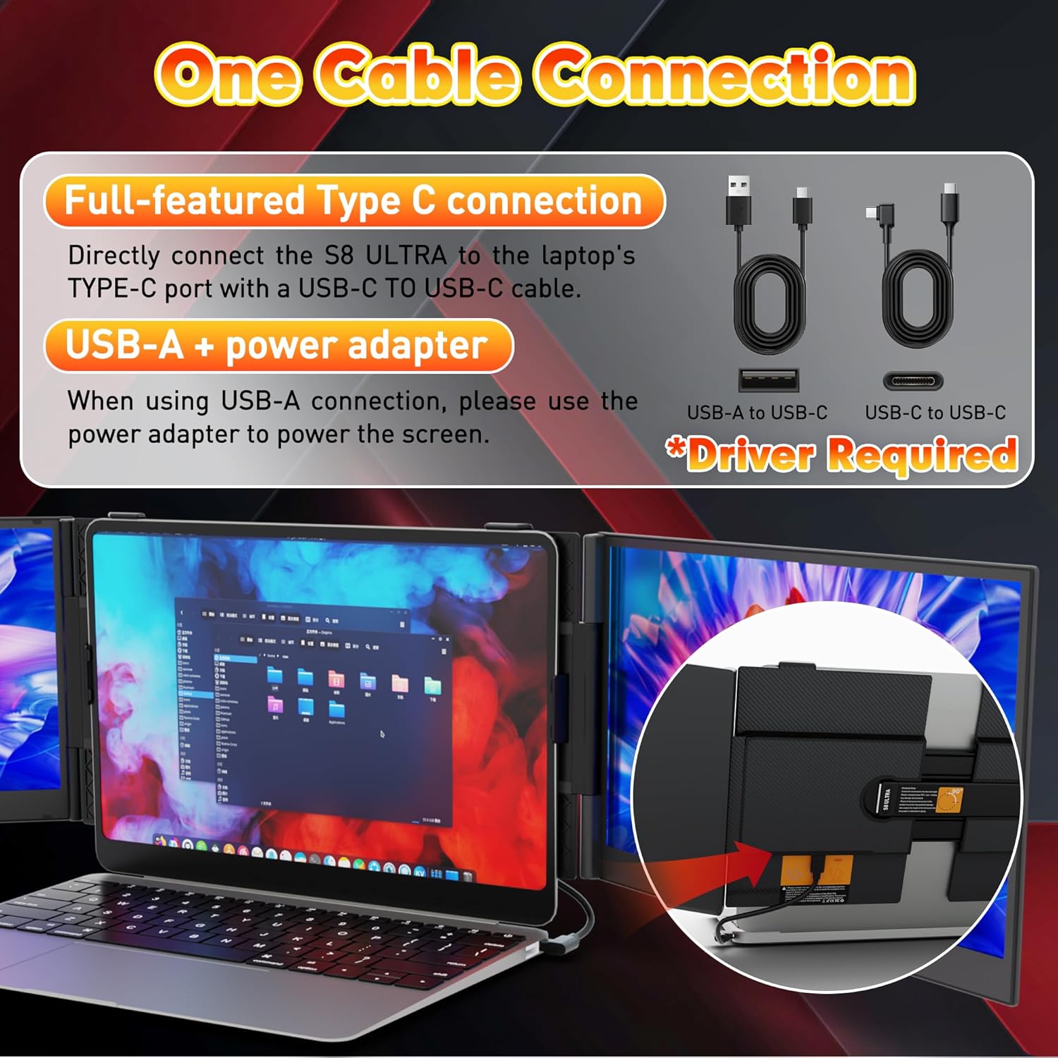Detalle 2 de One Cable 14.2" Laptop Screen Extender