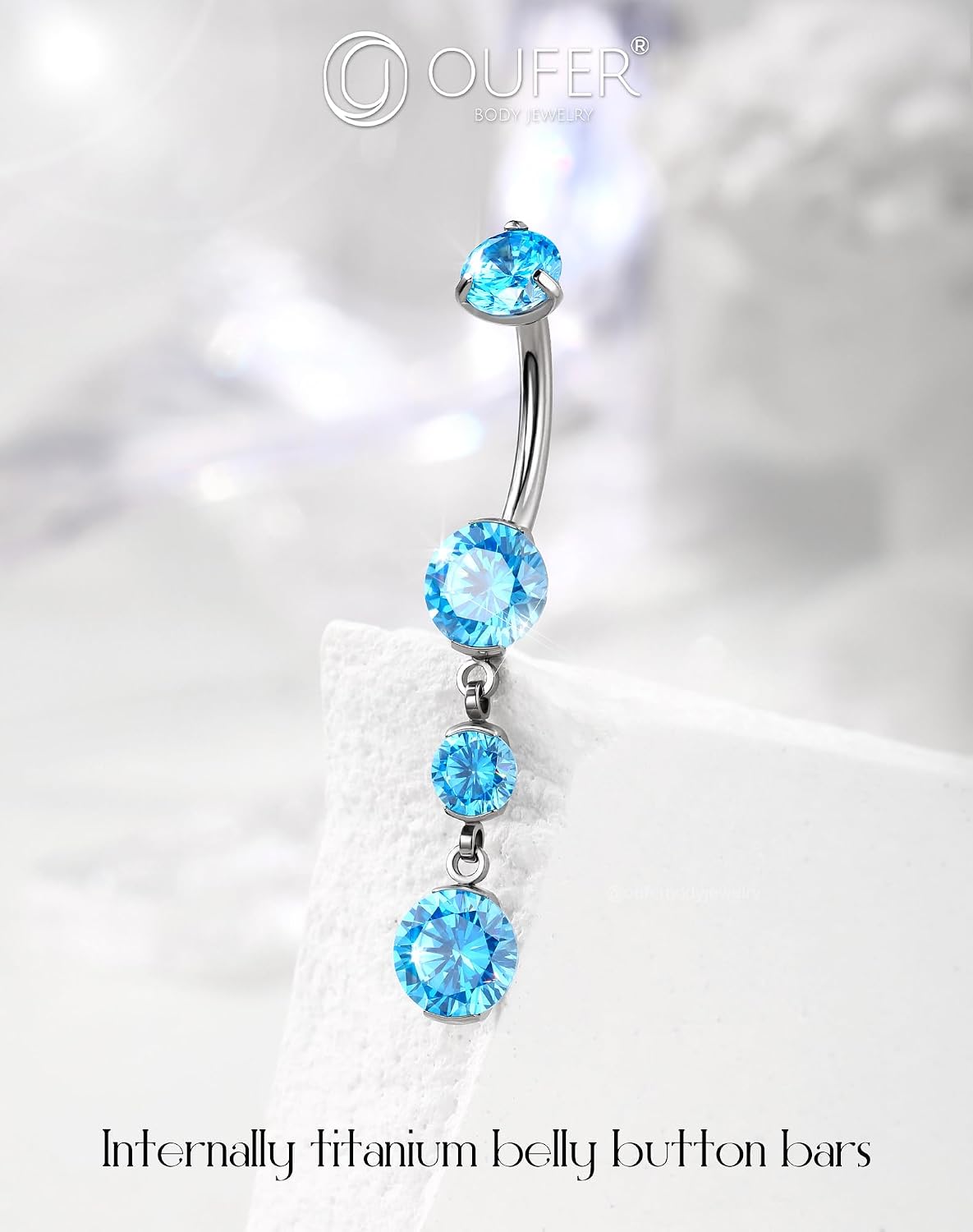 Thumbnail 1 de OUFER Belly Bar Titane Interne 14G 10mm